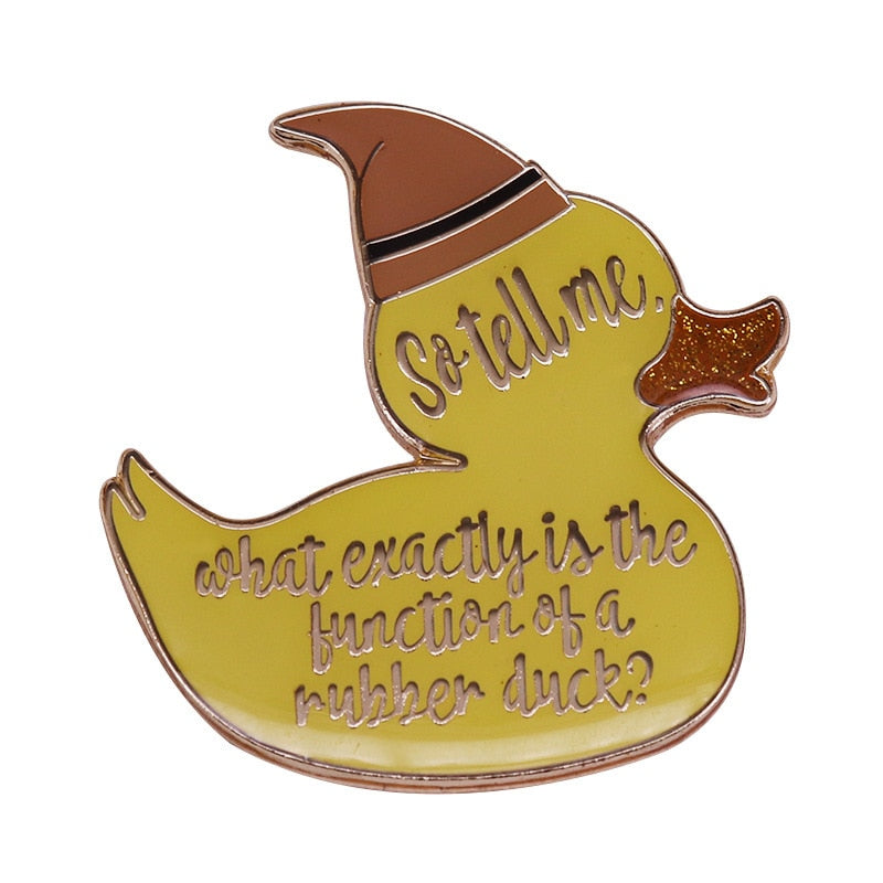 Cute glitter little Yellow duck brooch Yellow cartoon animal badge