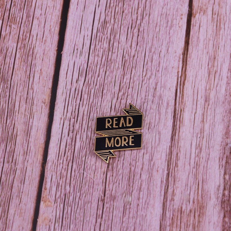 Read More Books-Literary Theme Brooch Librarian Teacher Decoration Accessories