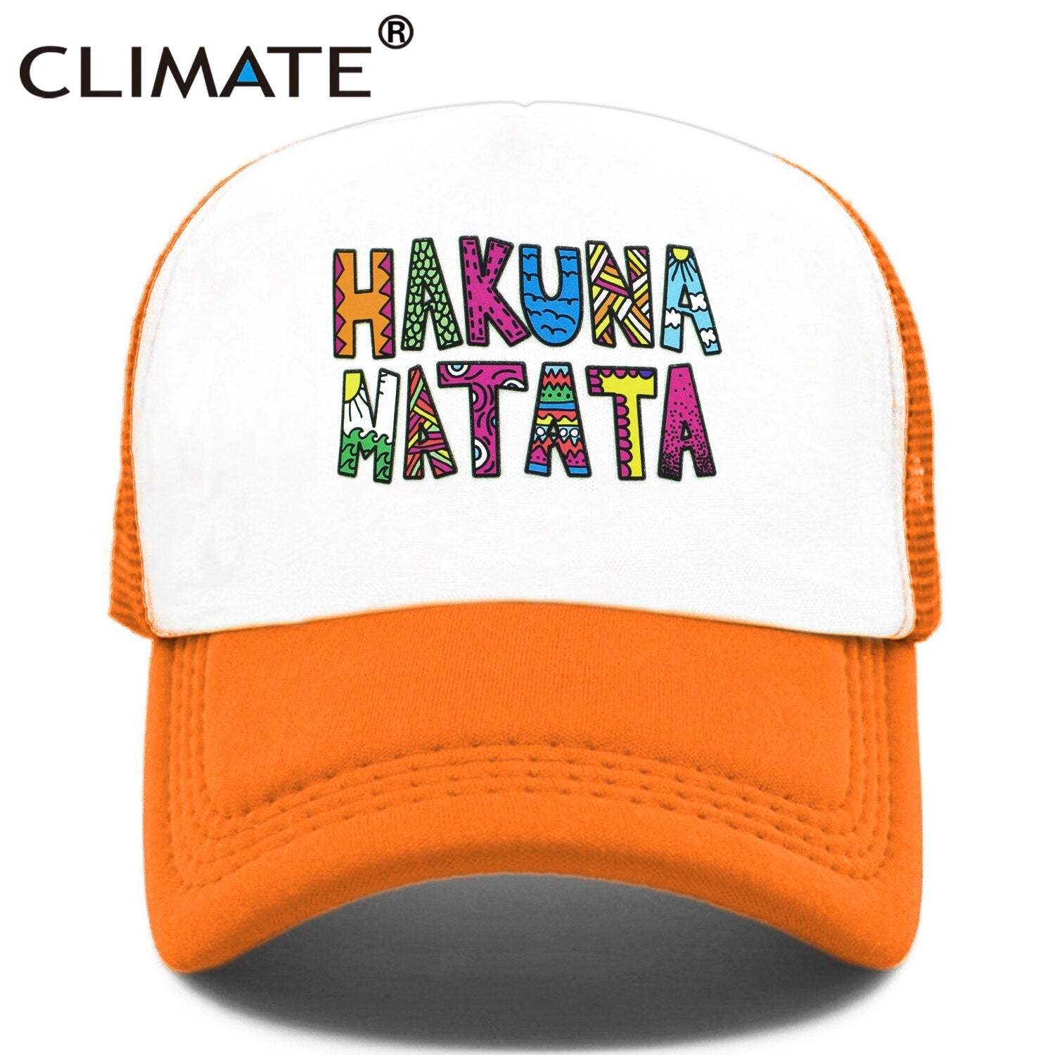 CLIMATE Hakuna Trucker Cap Funny Timon Pumba Hat Men Baseball Cap Cool Summer Mesh Trucker Cap Hat for Adult Kid