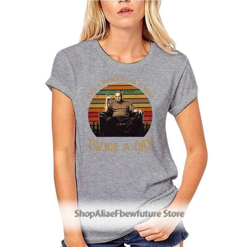 Tony Soprano Even A Broken Clock Is Right Twice Men Black T Shirt Cotton S 4Xl