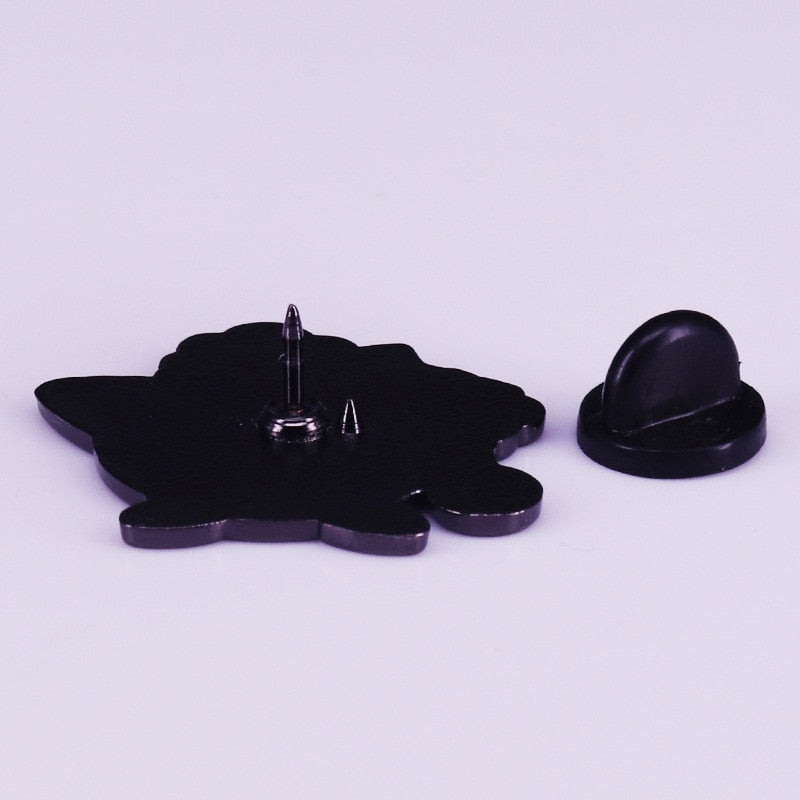 Cute Smoking Fat Ding Brooch