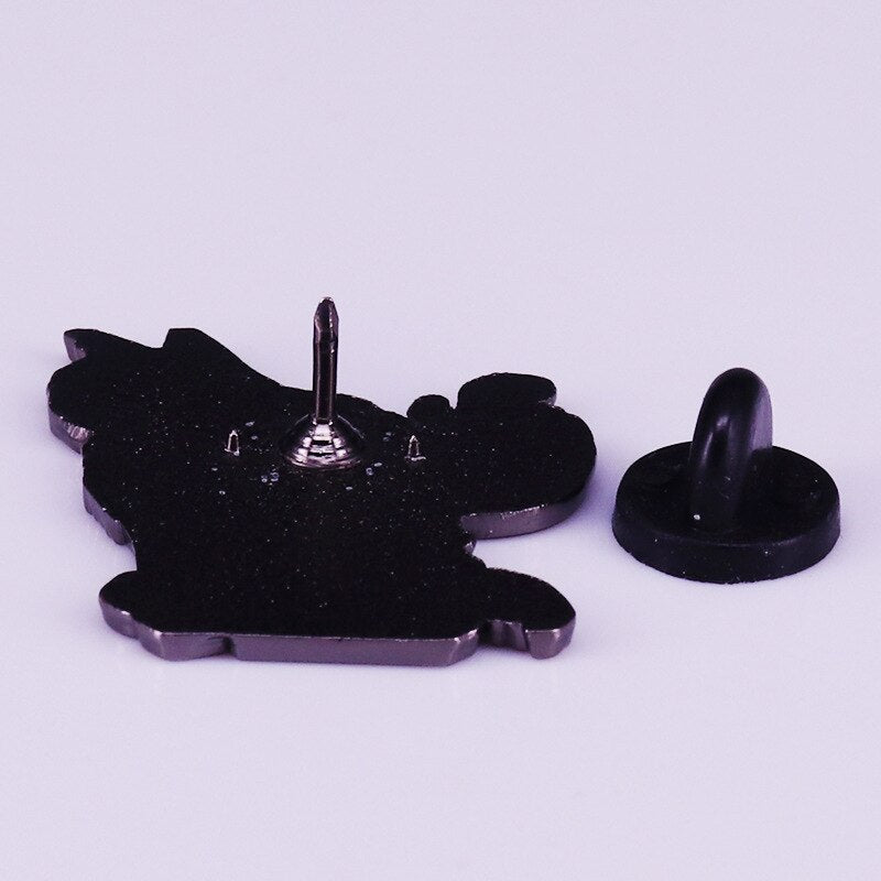 Black Cat and Thor's Hammer Mix and Match Brooch Cute Glitter Animal Badge Sci-Fi Movie Inspiration Pin