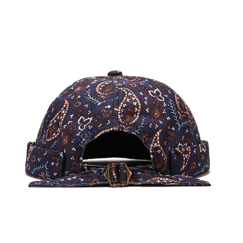 Men Women Retro Dome Melon Brimless Beanie Cap Unisex Skullcap Sailor Cotton Mechanic Trendy Color Elastic Panels Docker Hat