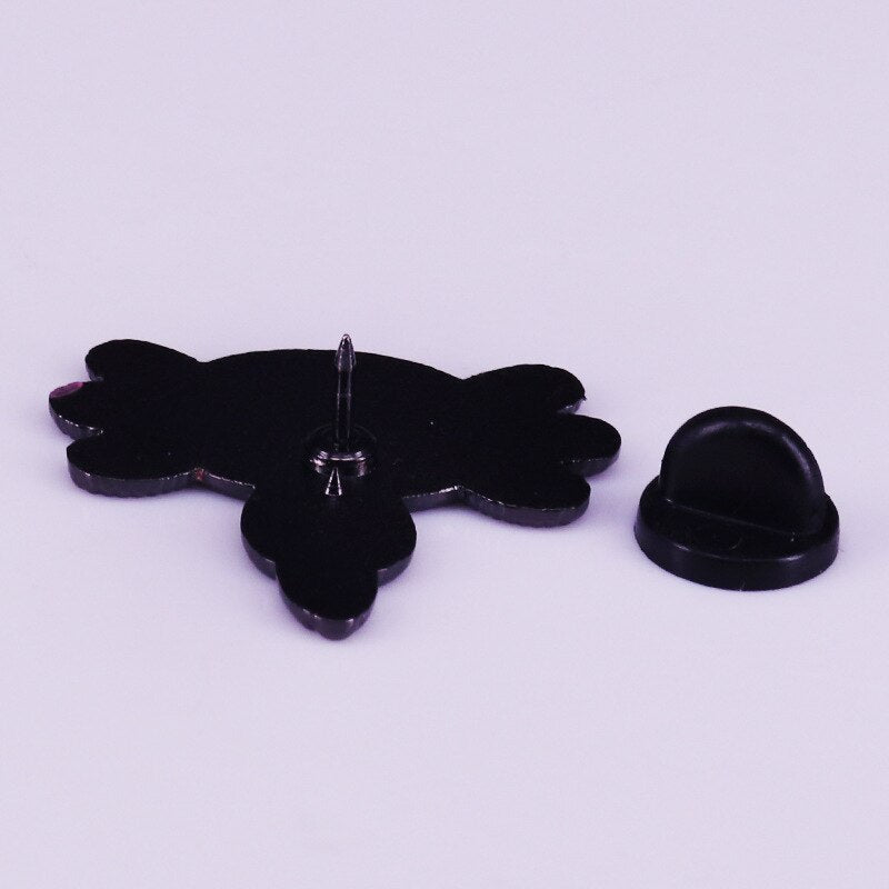 Cute cartoon salamander brooch cute Pink animal badge