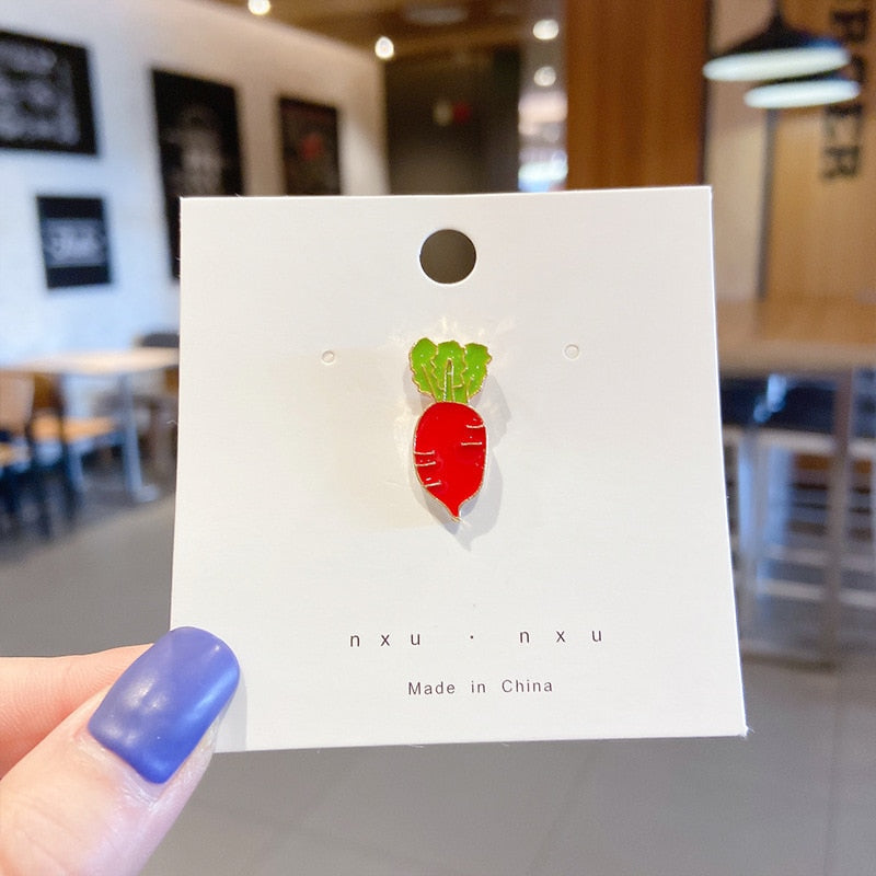 Fashion Rainbow Enamel Pin Cartoon Cute Fruits Food Mix Brooches Badges Backpack Lapel Pins Jewelry Gifts For Friends