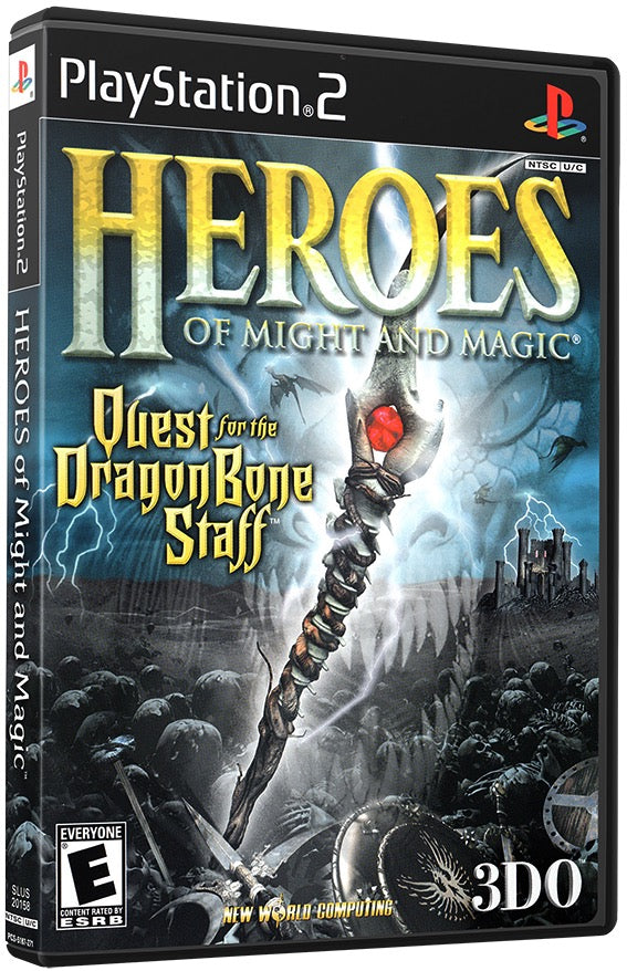 Heroes of Might and Magic - Quest for the Dragon Bone Staff PS2 Sony Playstation 2 Used Video Game PS2