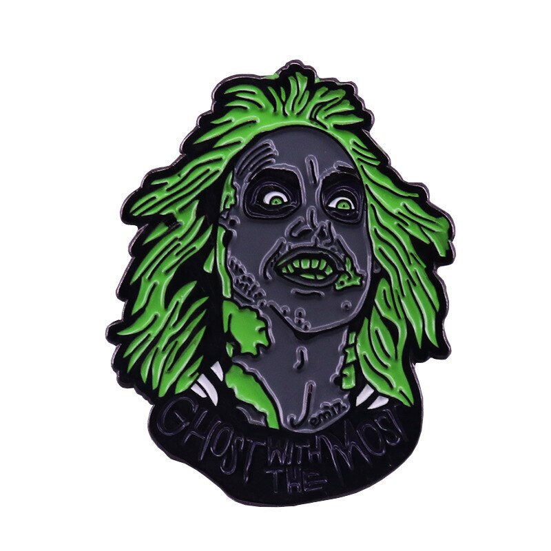 Archmage of the Underworld Badge Halloween Horror Ghost Brooch