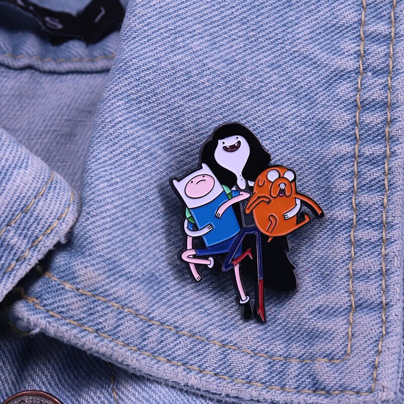 Marceline and Finn and Jack Brooch Fantasy Adventure Animation Adventure Time With Finn and Jake Inspiration Badge