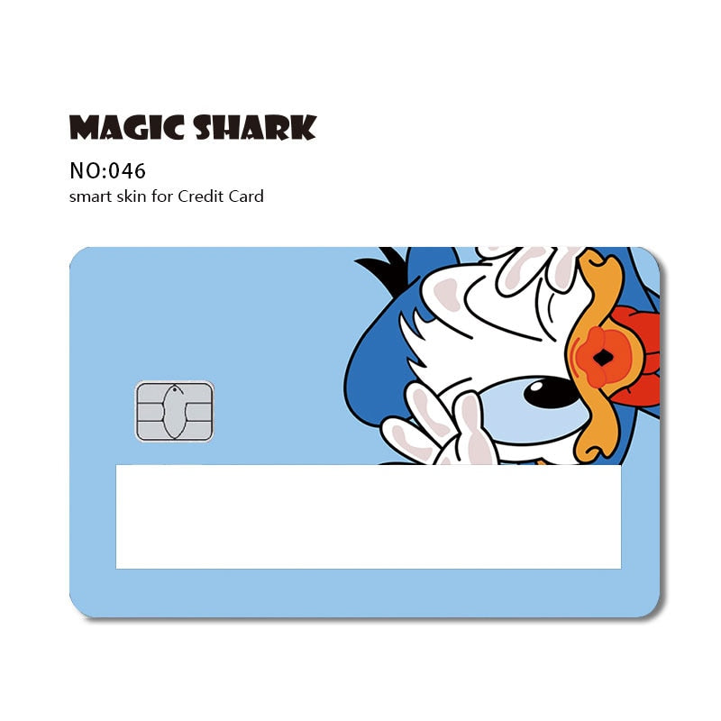 Magic Shark 2021 Fashion Matte Cute Cartoon PVC Window Credit Card Debit Card Sticker Film Skin Small Large Chip