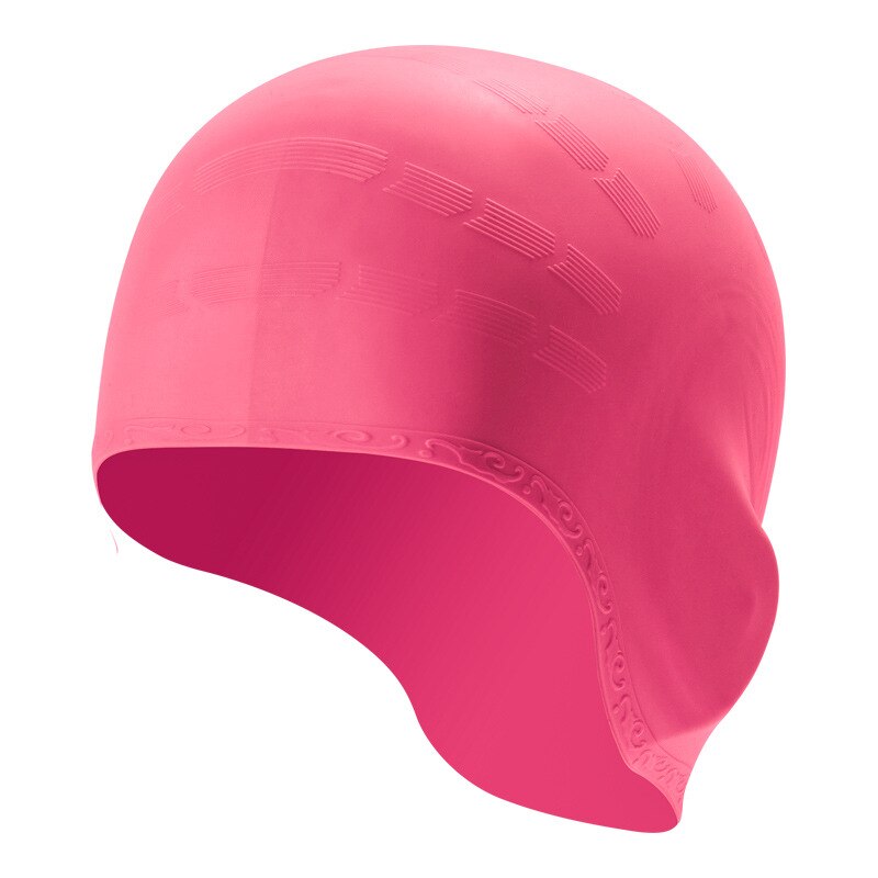 Unisex Silicone Waterproof Ear Protection Swimming Cap Adult Men Women Stretchable Bathing Swimming Hat