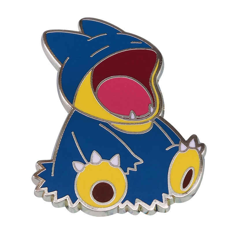 Cute yawning funny little animal brooch funny sleepy badge