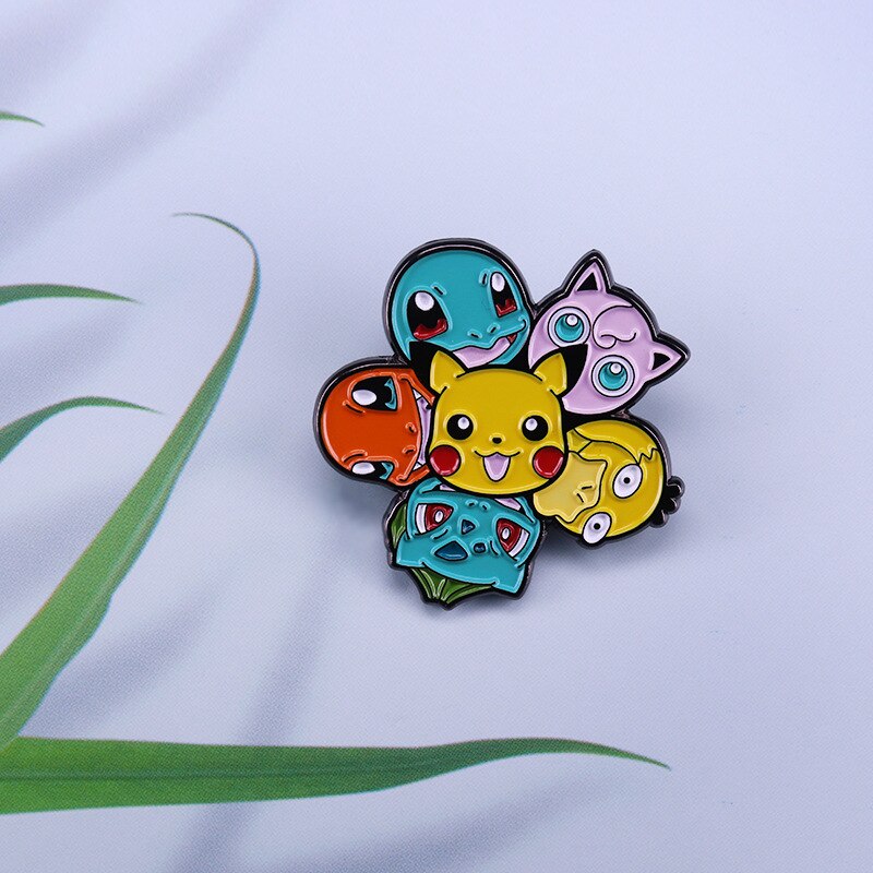 Cute Cartoon Series Brooch Funny Jenny Turtle Fat Ding Cartoon Badge