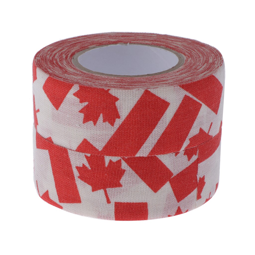 2 Rolls Cotton Cloth Ice Hockey Tape Adhesive Sticky Wrap Protective Gear 1 inch x 11 yards (Wide x Long)