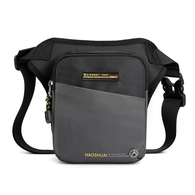 Men Nylon Drop Leg Bag Fanny Pack for Motorcycle Rider Travel Assault Male Messenger Cross Body Waist Pack Hip Belt Thigh Bag