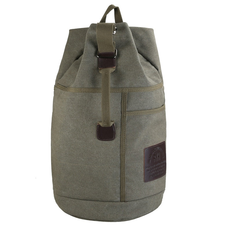 2021 New Large Capacity Travel Backpacks Male Luggage Canvas Bucket Shoulder Bag Man Travel Duffle Bags Men Rucksack Outdoor