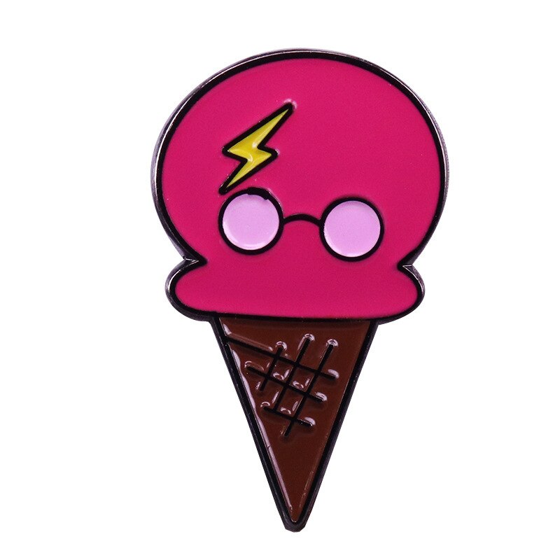 Cute ice cream brooch summer dessert gourmet badge