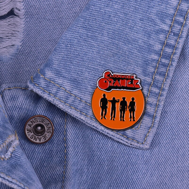A Clockwork Orange Movie Poster Brooch Violent Thriller Movie Inspiration Badge