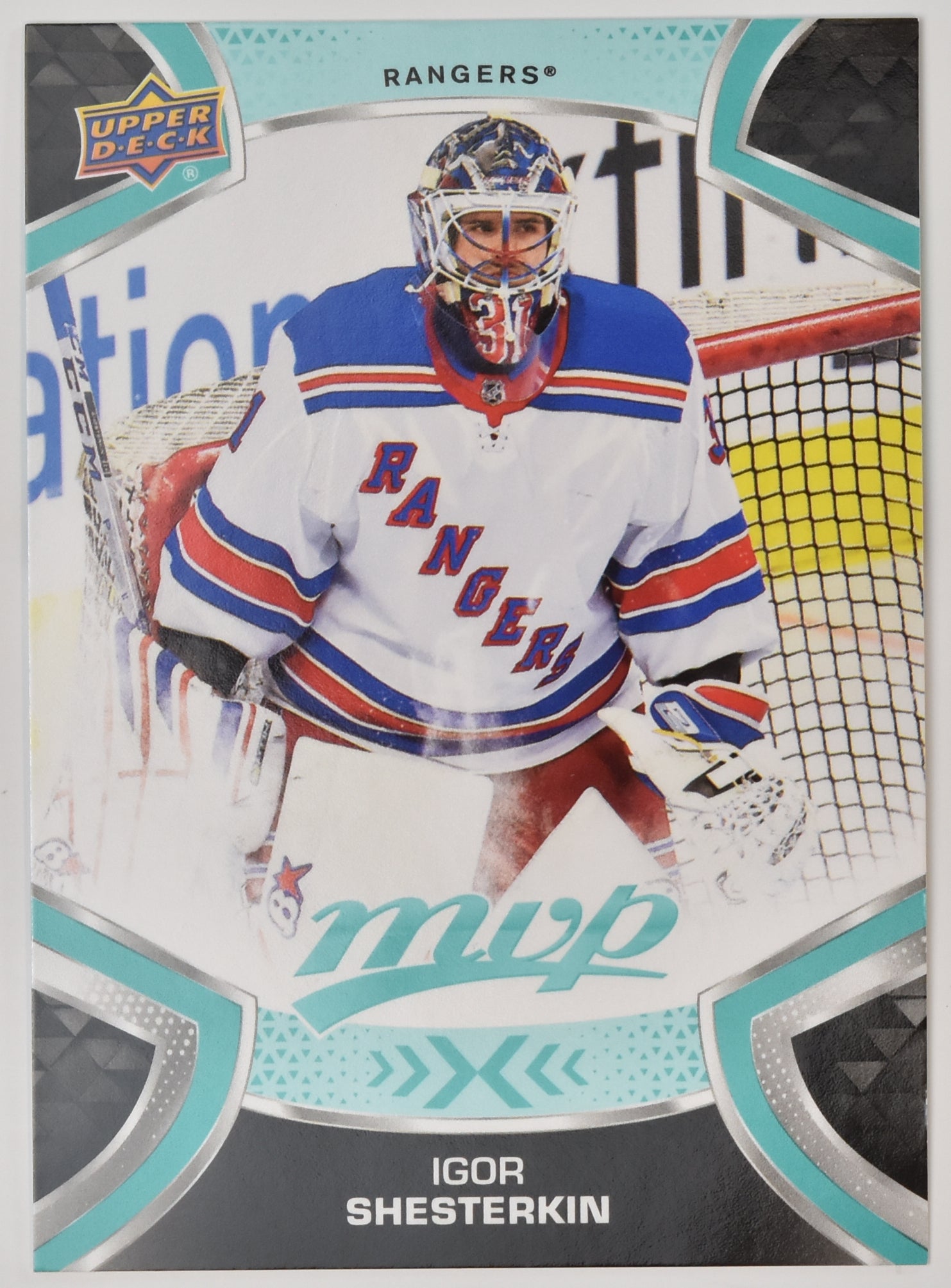 Igor Shesterkin 31 New York Rangers MVP NHL Hockey Card Upper Deck 2021-2022