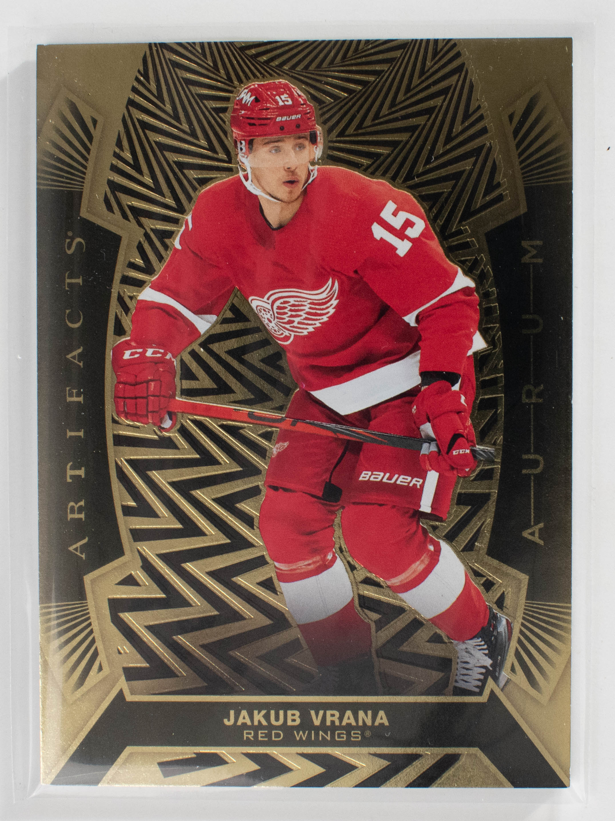 Jakub Vrana A-14 Artifacts Aurum Card 21-22 Upper Deck Red Wings