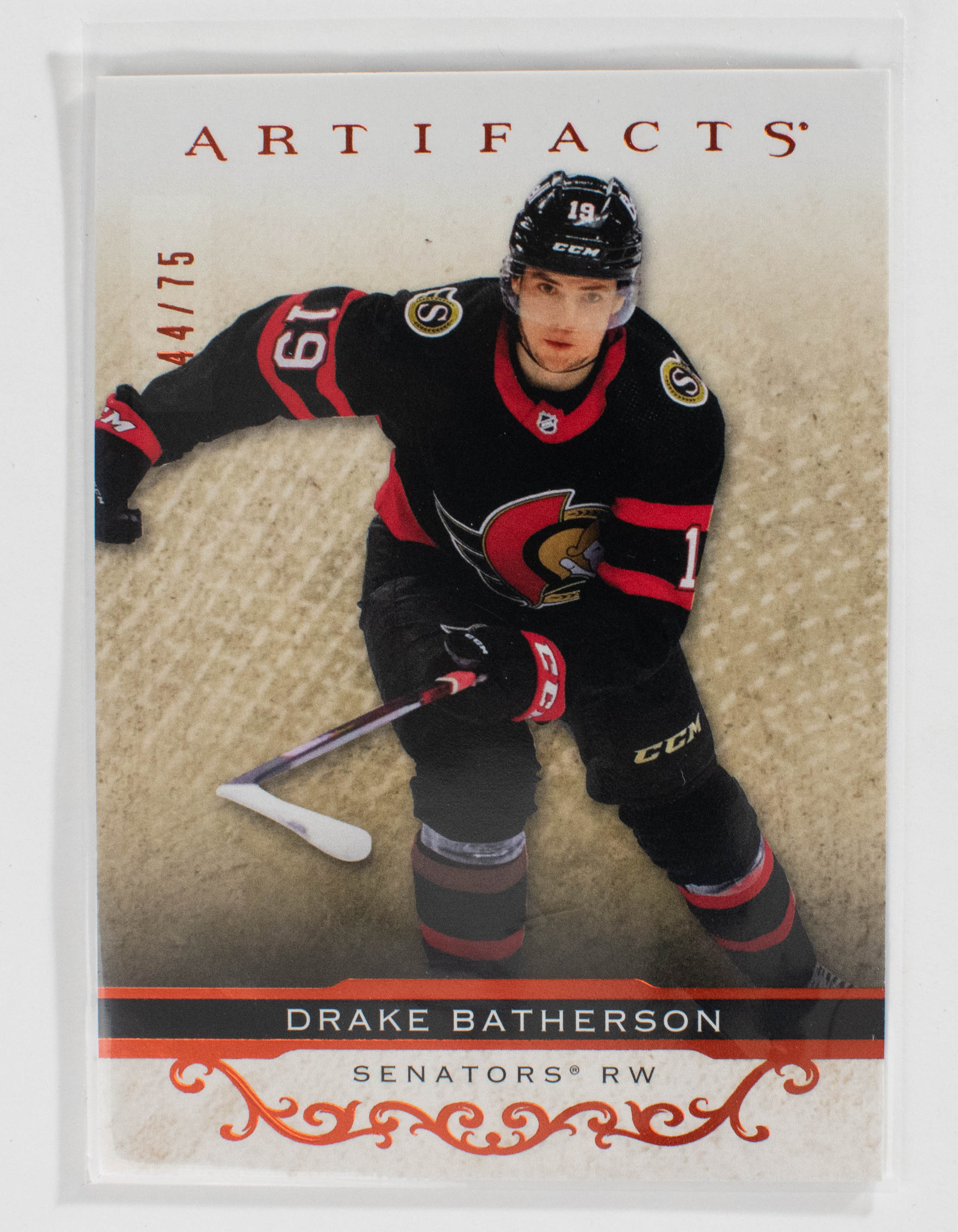 Drake Batherson 27 Artifacts /75 Senators 21-22 Upper Deck Orange