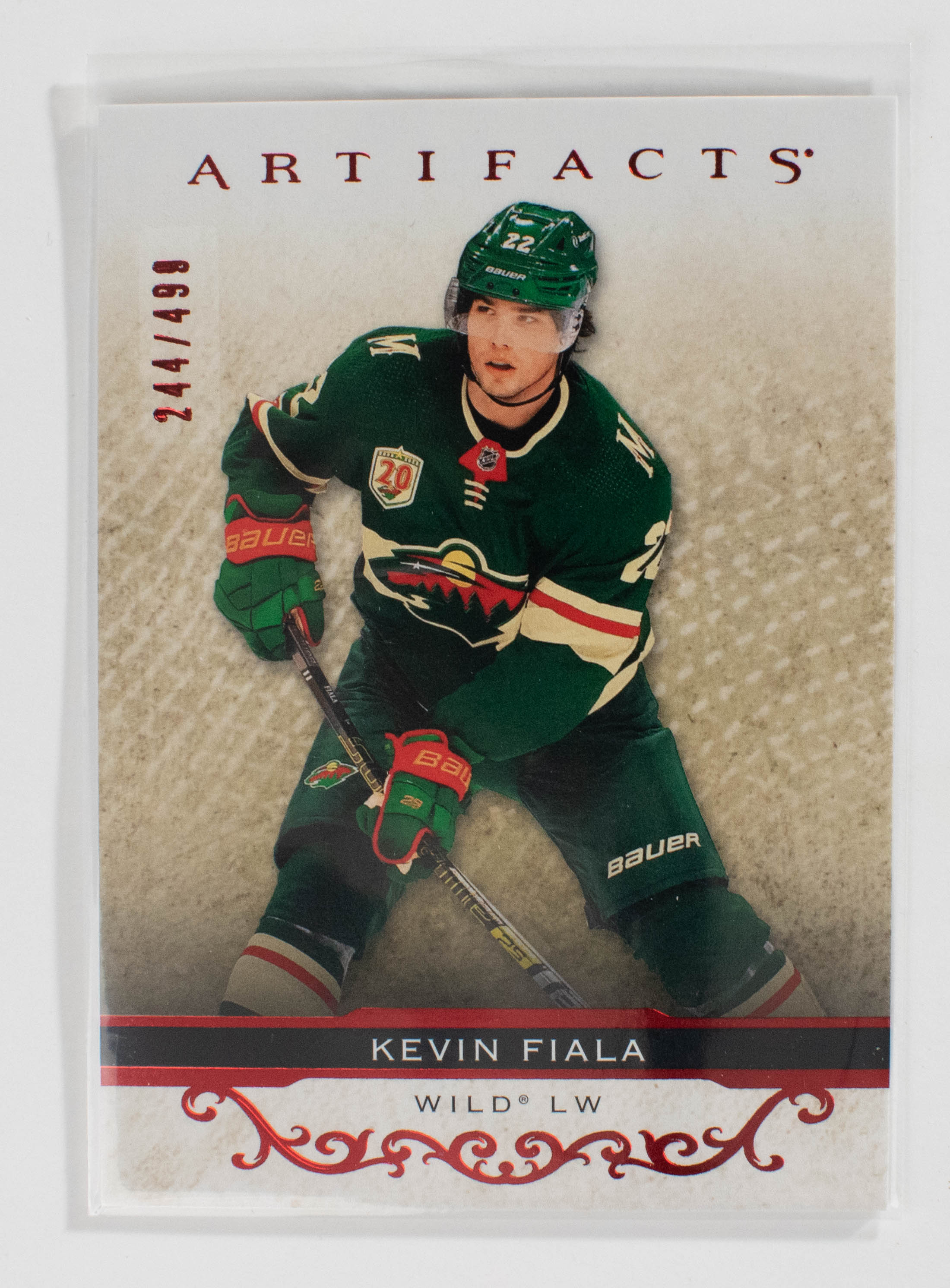 Kevin Fiala 54 Artifacts Wild /499 Ruby Red 21-22 UD
