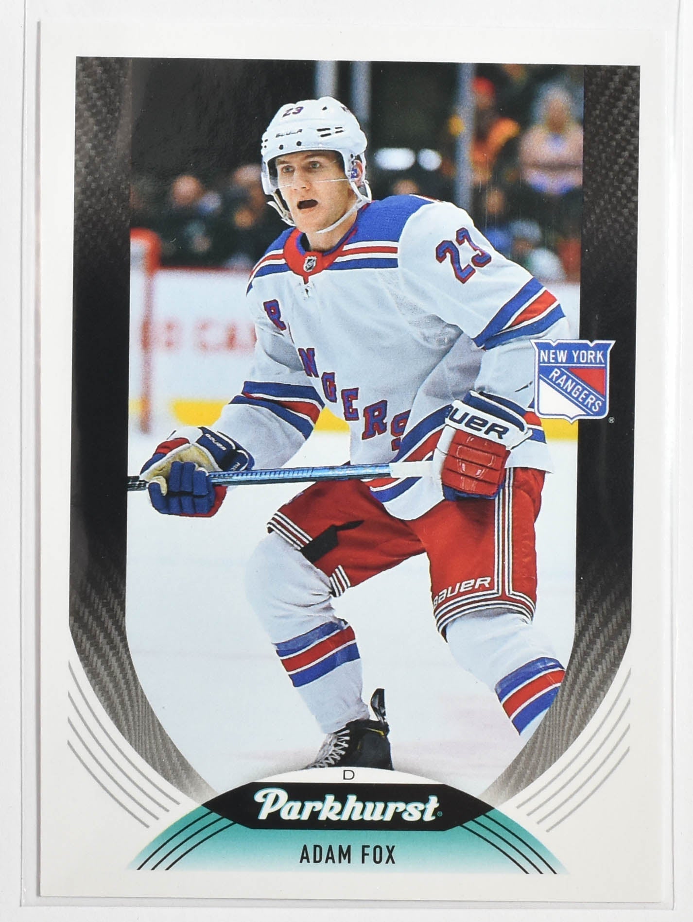 Adam Fox 195 New York Rangers Parkhurst Upper Deck Hockey 2020 - 2021