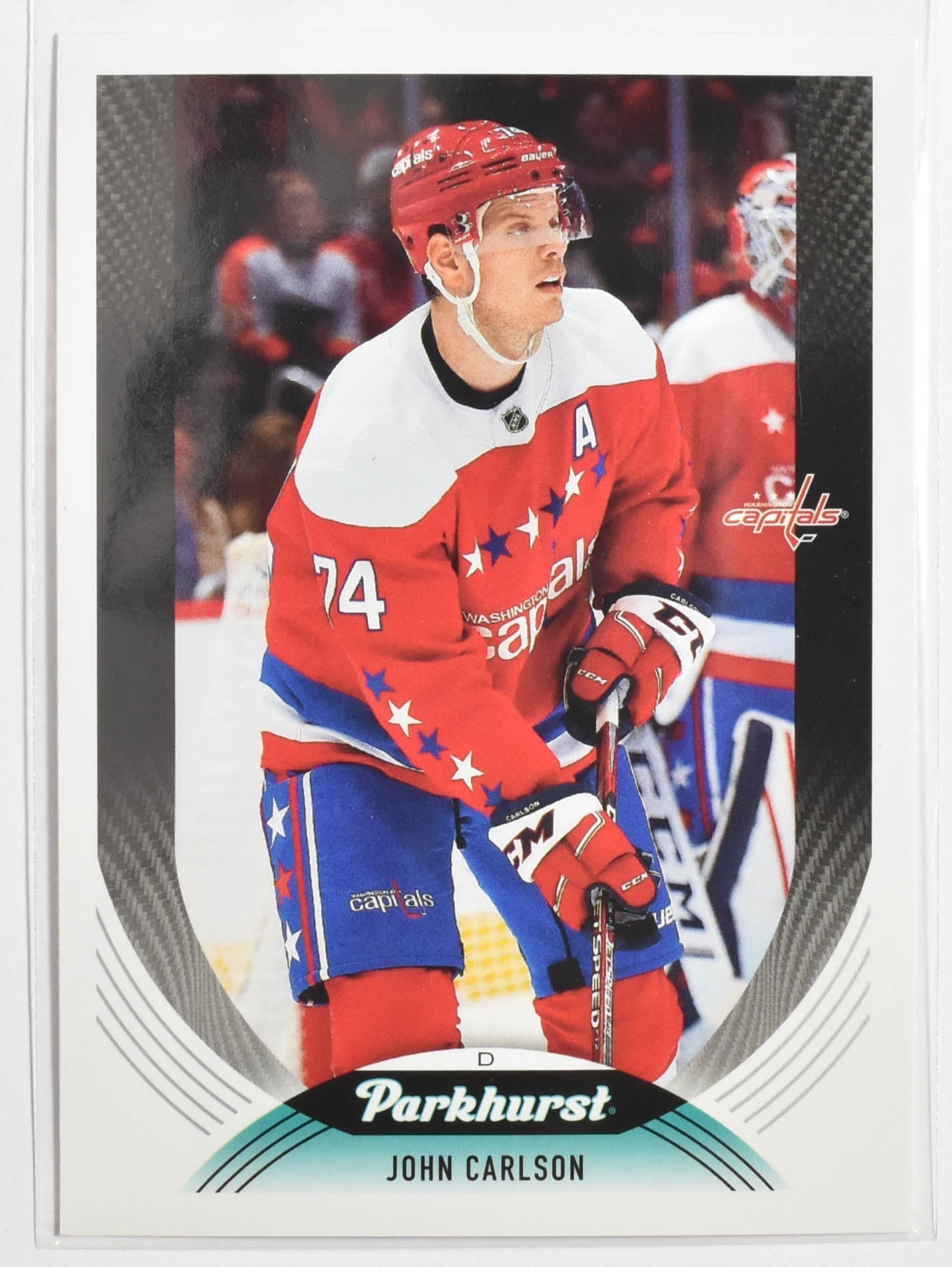 John Carlson 267 Washington Capitals Parkhurst Upper Deck Hockey 2020 - 2021