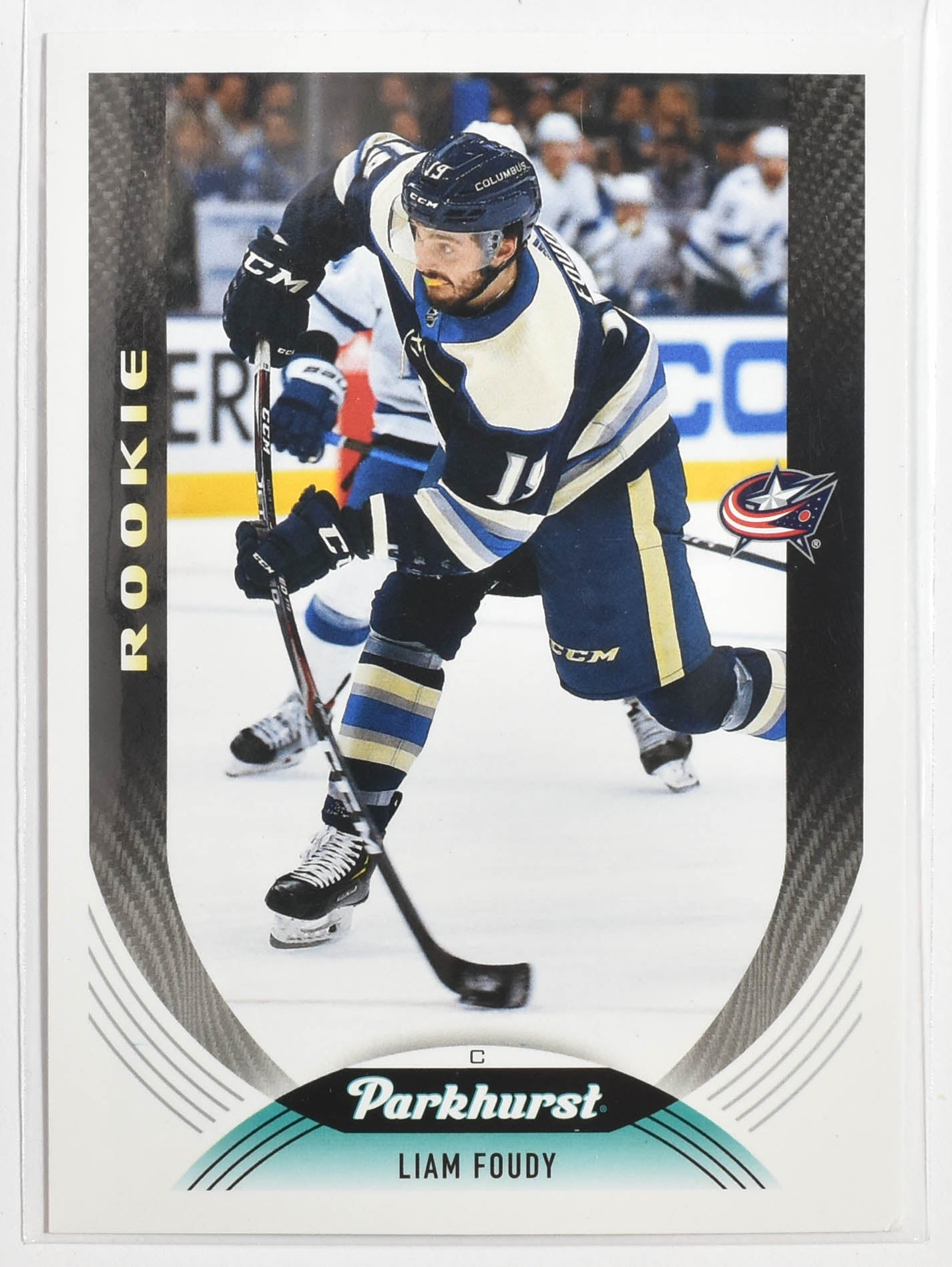 Liam Foudy 282 Columbus Blue Jackets Parkhurst Upper Deck Hockey 2020 - 2021