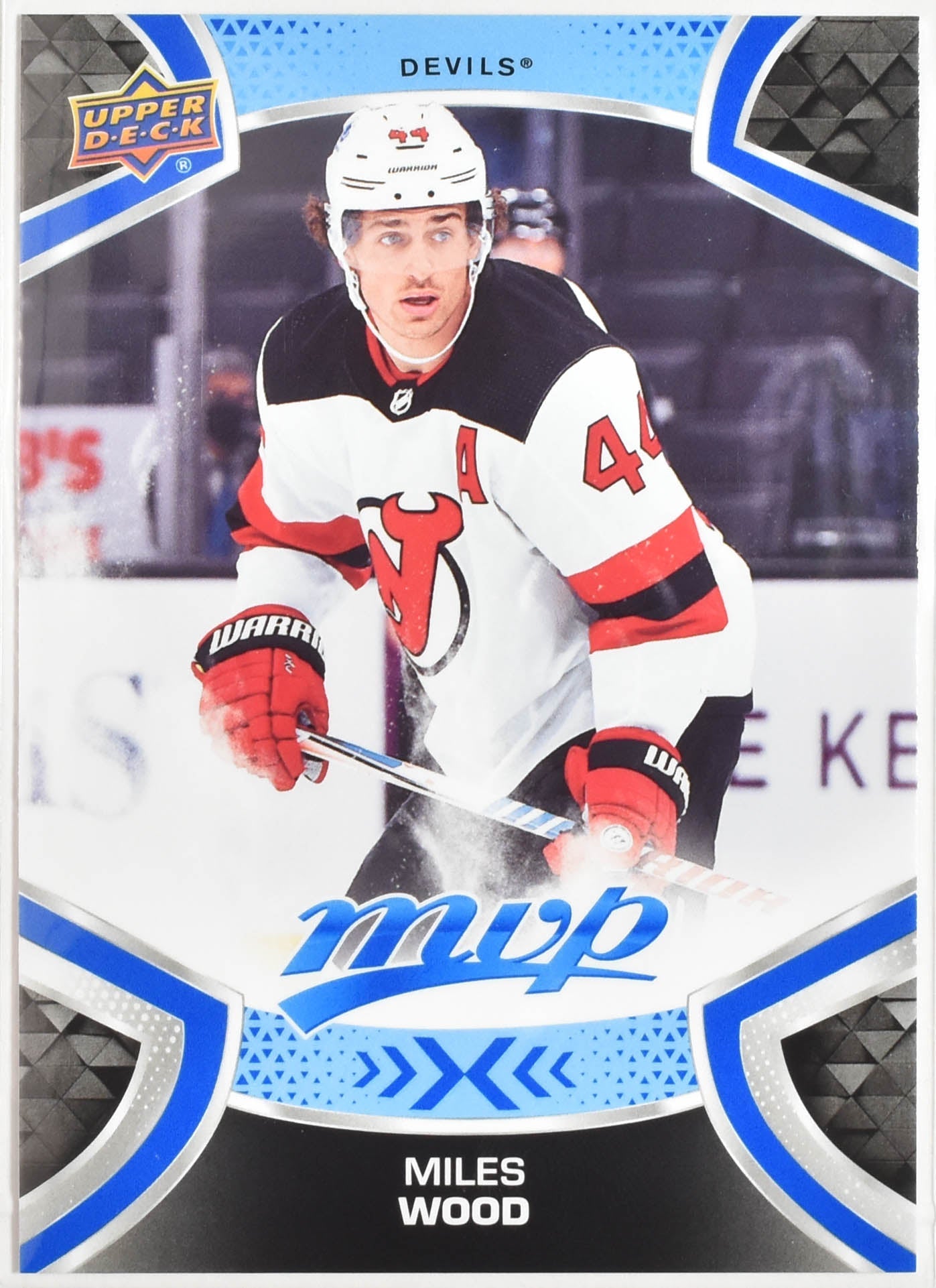 Miles Wood 154 New Jersey Devils MVP NHL Hockey Card Upper Deck 2021-2022