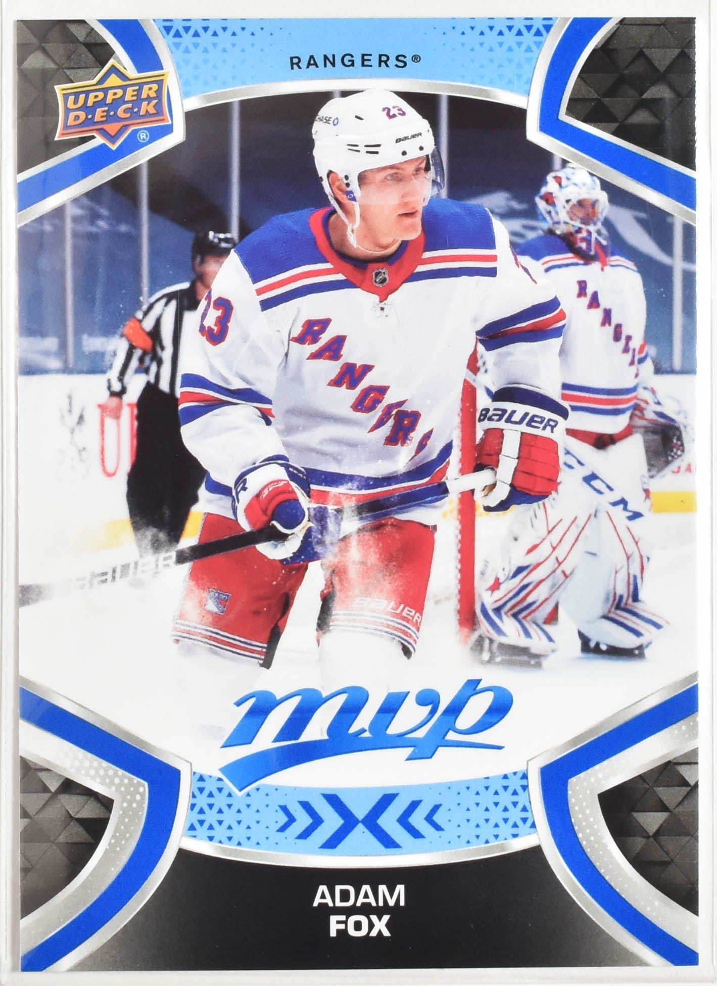 Adam Fox 190 New York Rangers MVP Upper Deck 2021 Hockey