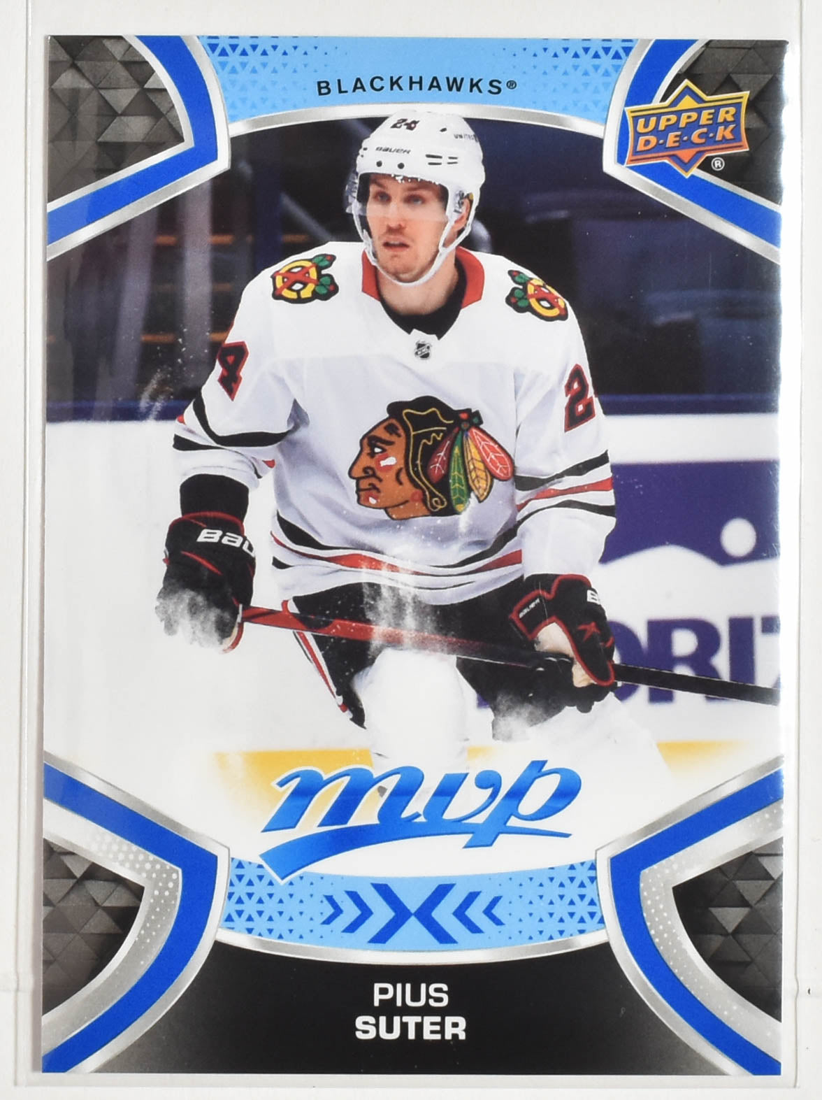 Pius Suter 158 Chicago Blackhawks MVP NHL Hockey Card Upper Deck 2021-2022