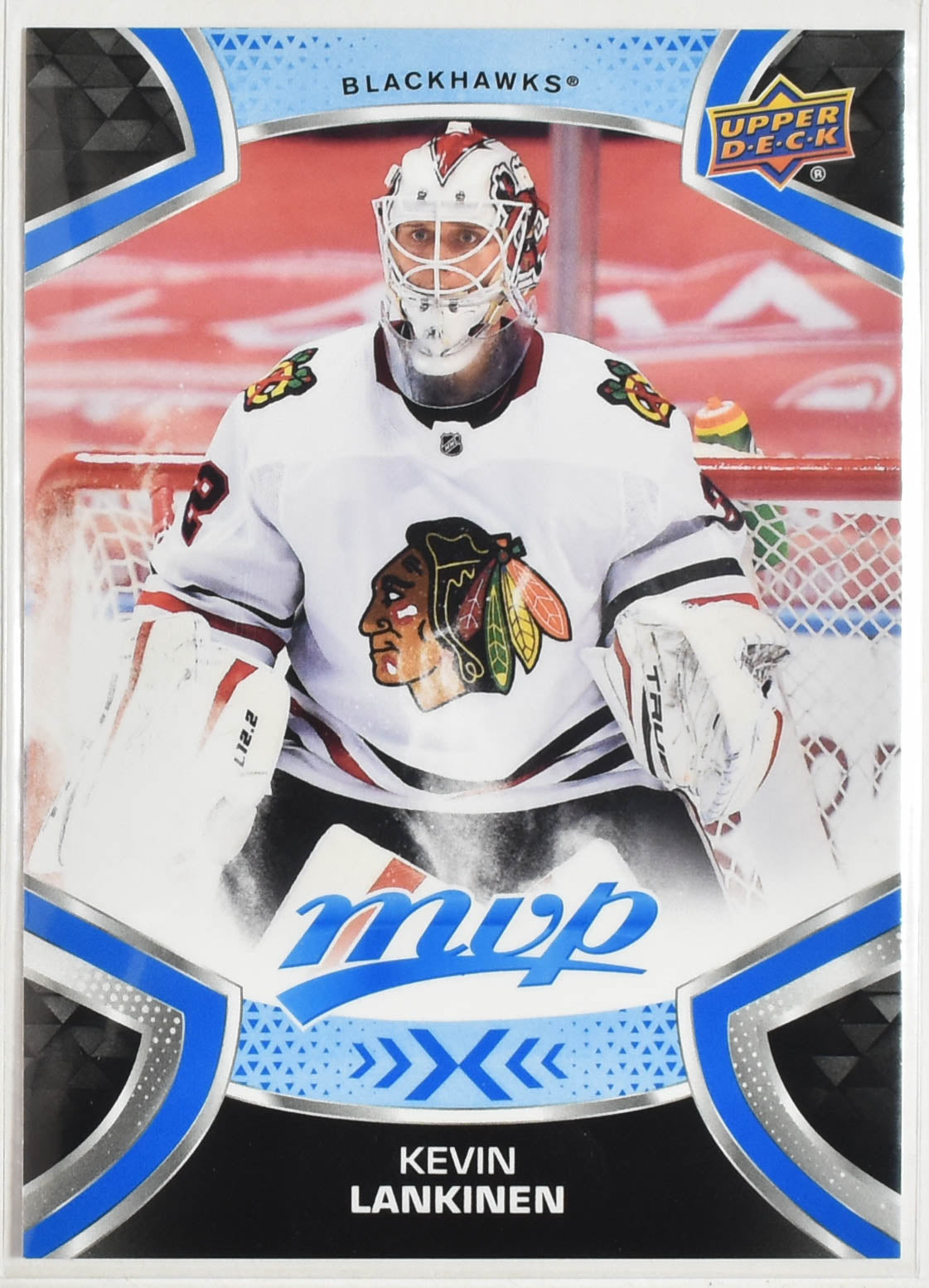 Kevin Lankinen 32 Chicago Blackhawks MVP NHL Hockey Card Upper Deck 2021-2022