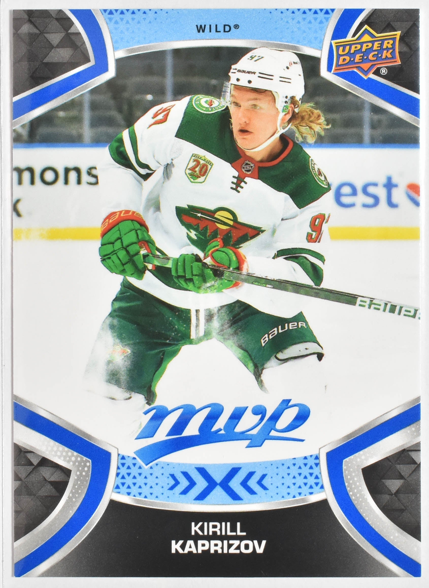 Kirill Kaprizov 218 Minnesota Wild MVP NHL Hockey Card Upper Deck 2021-2022