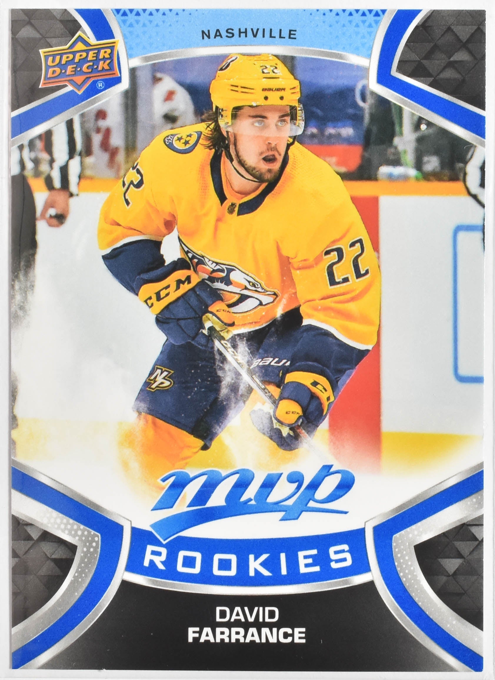 David Farrance 230 Rookie Predators MVP Upper Deck 2021 Hockey