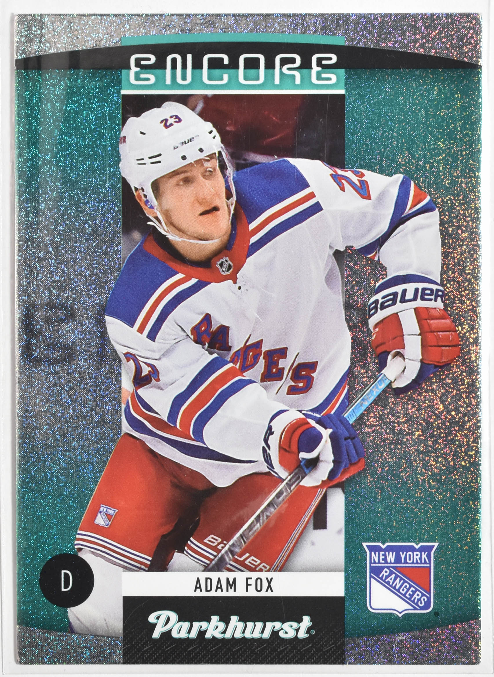 Adam Fox E-6 New York Rangers Parkhurst Encore 2021