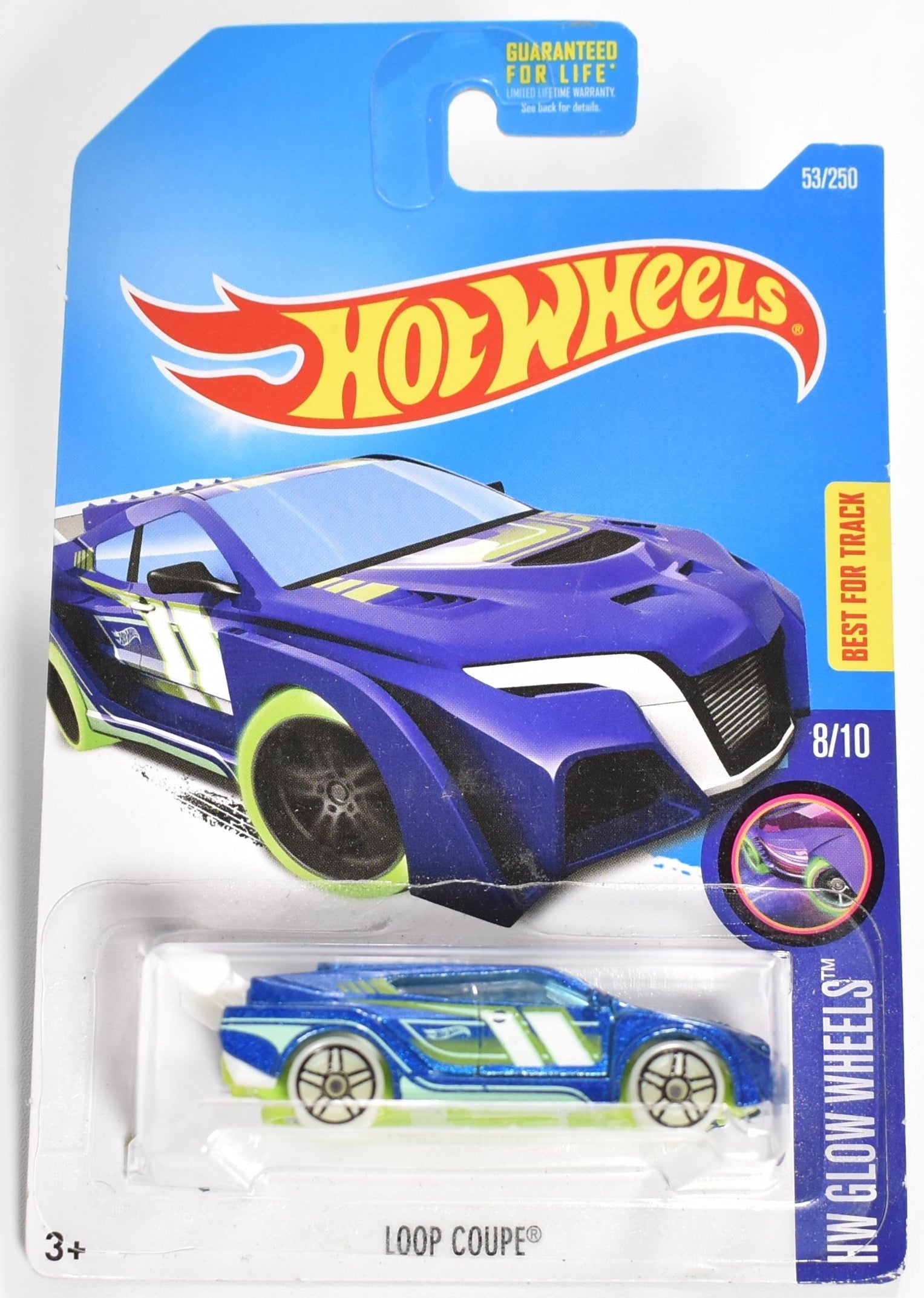 Loop Coupe 8-10 2015 53/250  Hot Wheels cars Asst. L2593 Mattel Hw Glow