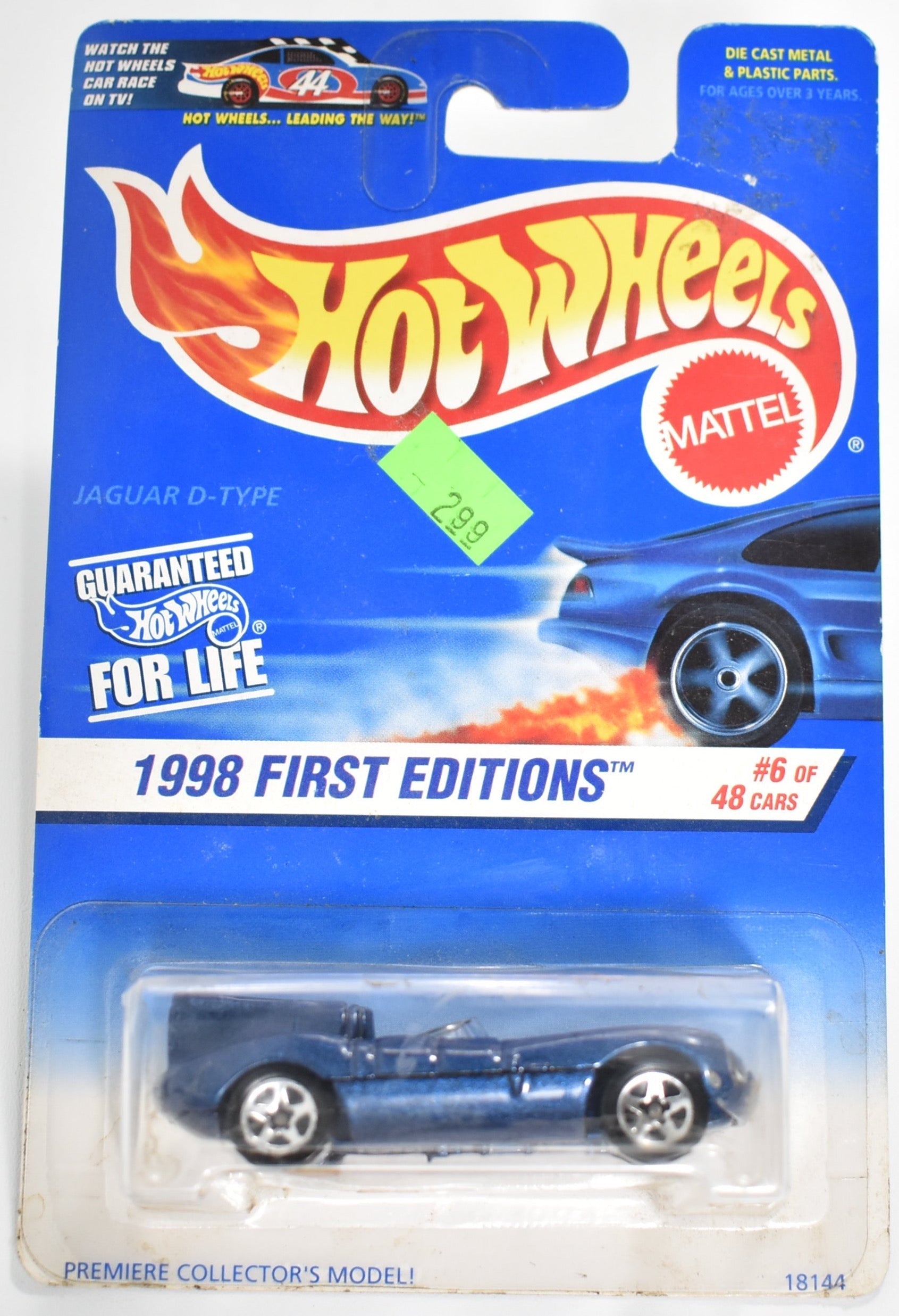 Hot Wheels diecast car 1998 First Edtions 6 of 48 Cars Jaguar D Type