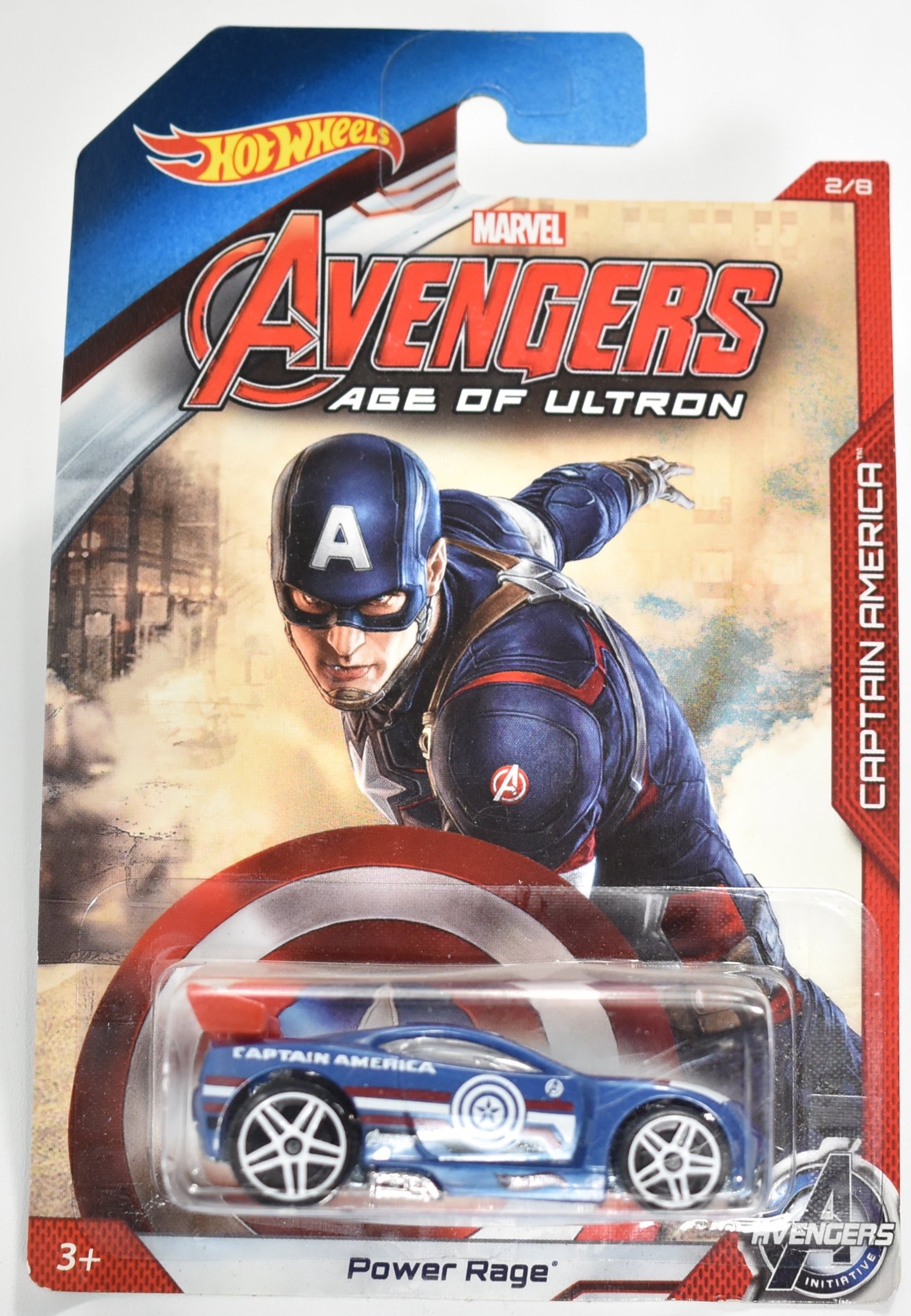 Hot Wheels diecast car Avengers Age of Ultron 2 of 8 Captain American Power Rage