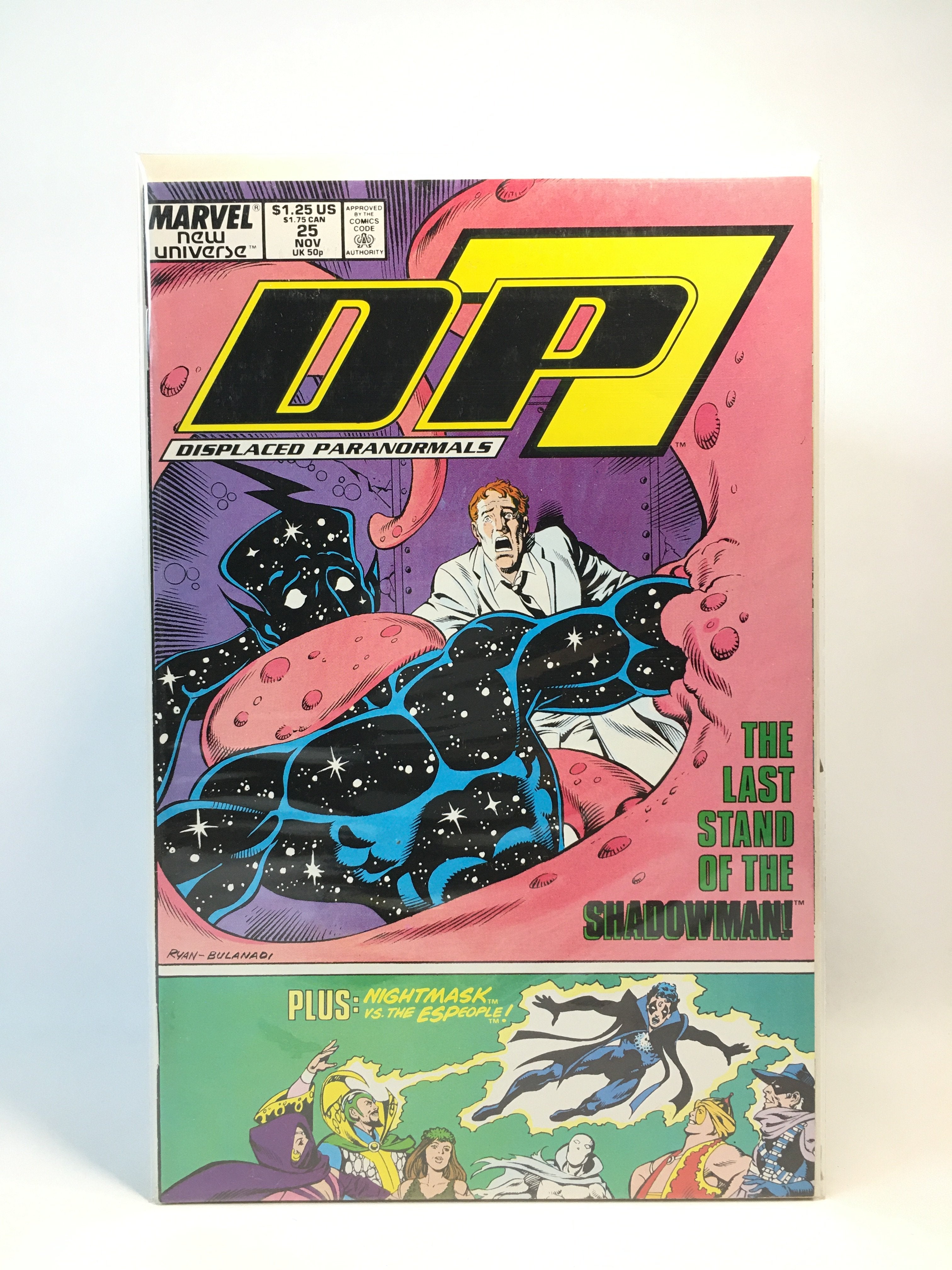 DP7 Marvel New Universe issue 25 Comic book Displaced Paranormals