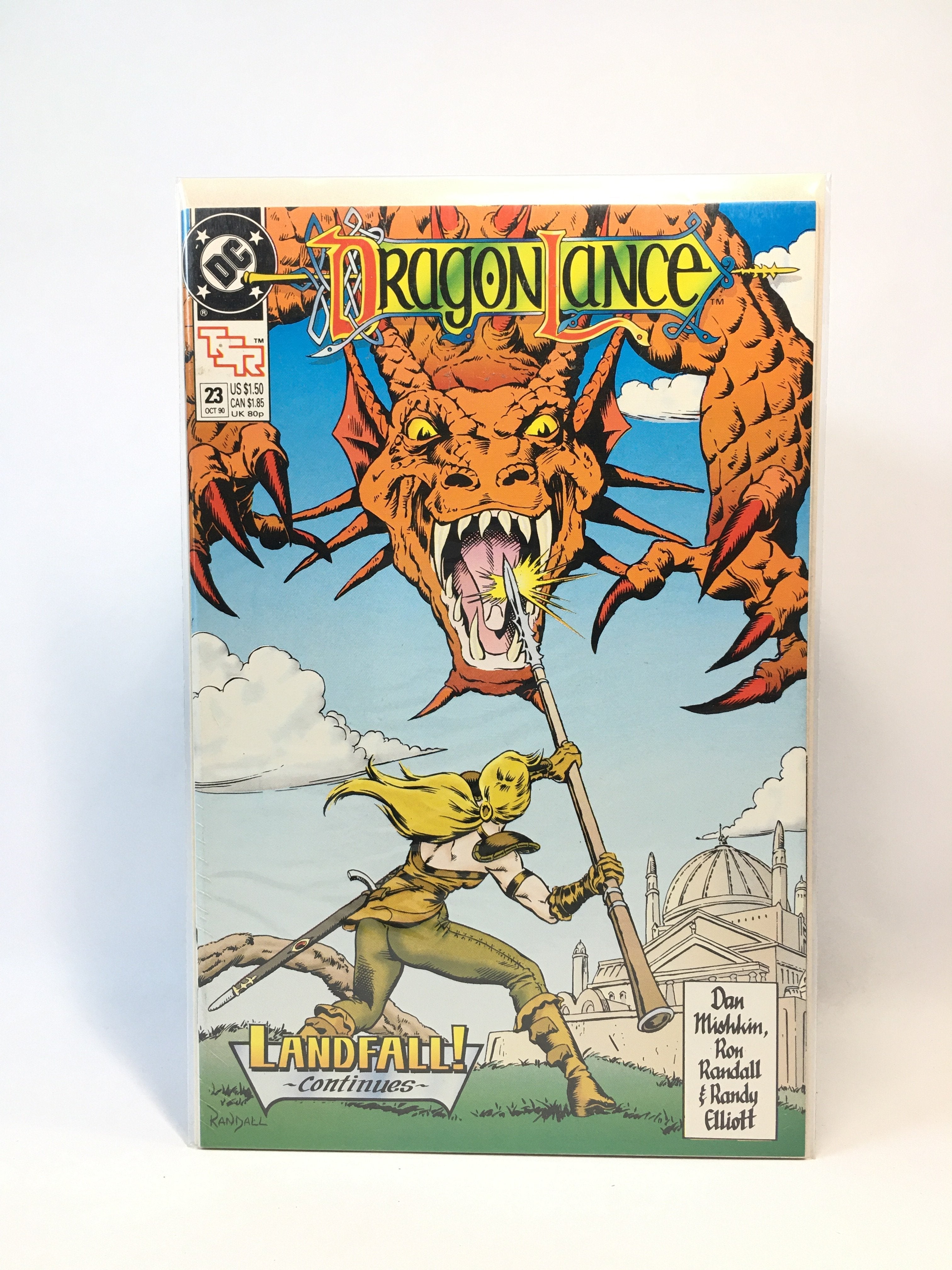 Dragon lance DC comics issue 23 comic book landfall