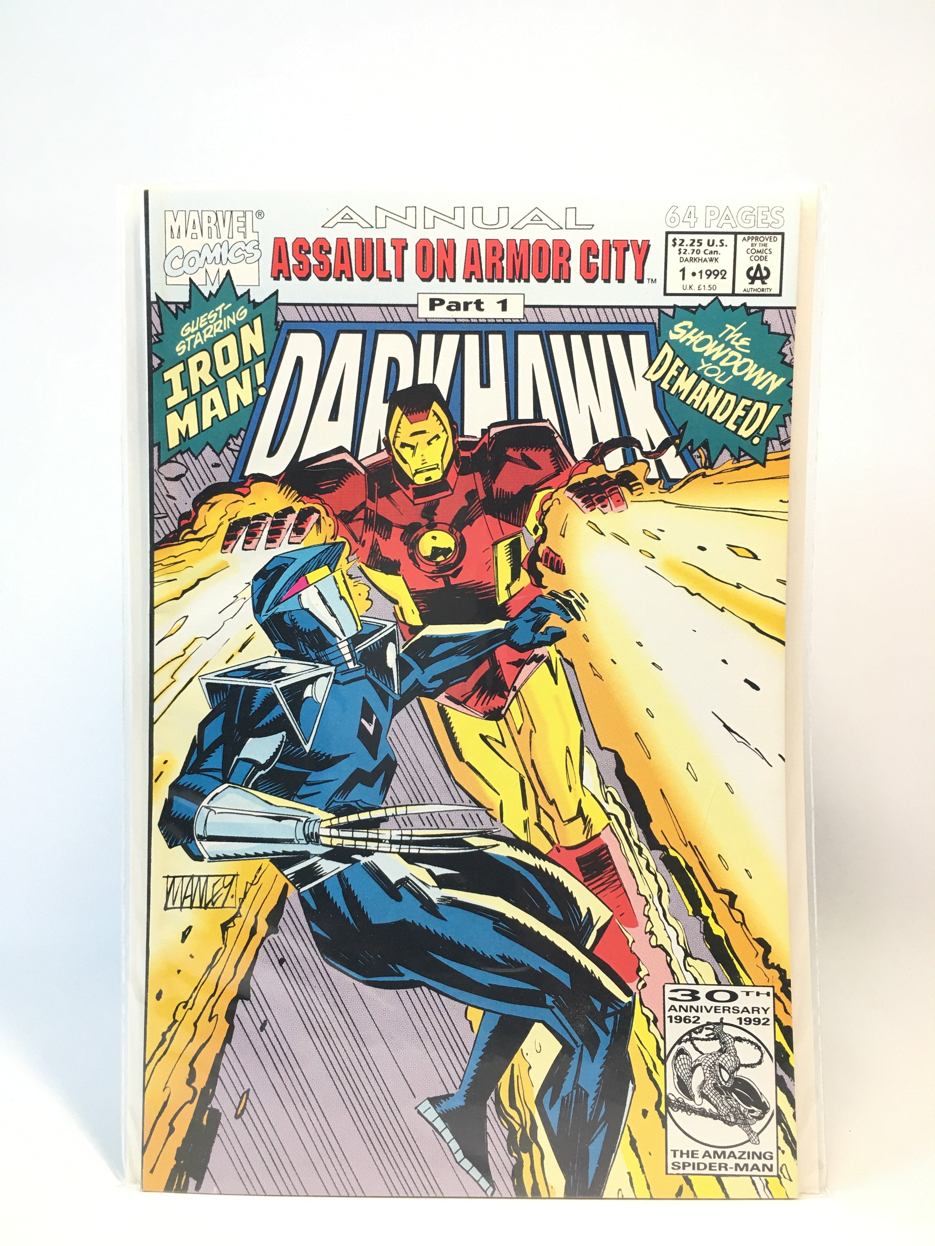 Dark hawk part one marvel comics Iron Man comic book issue 1 1992