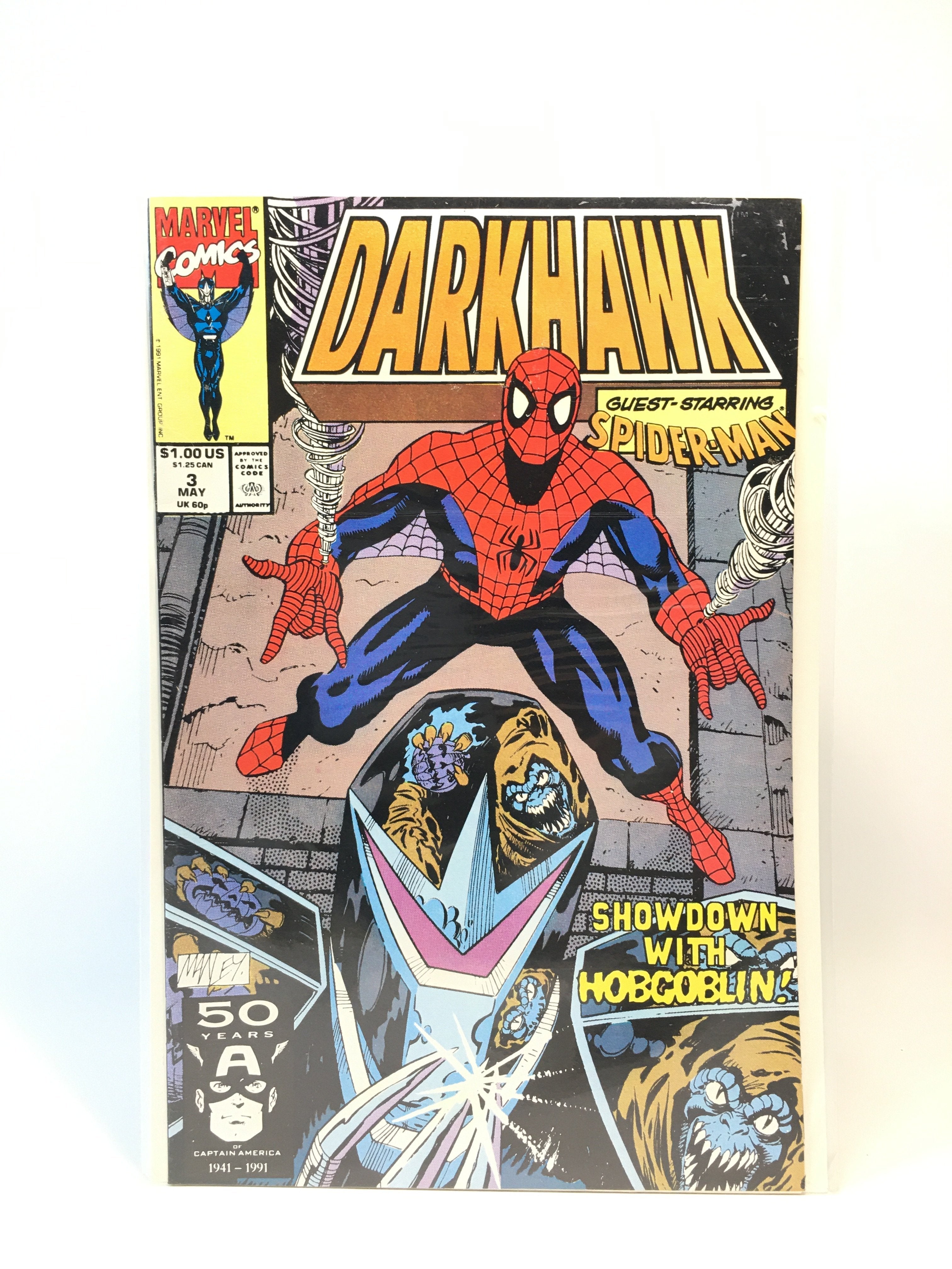 Dark hawk issue 3 marvel comics Guest starring Spiderman comic book