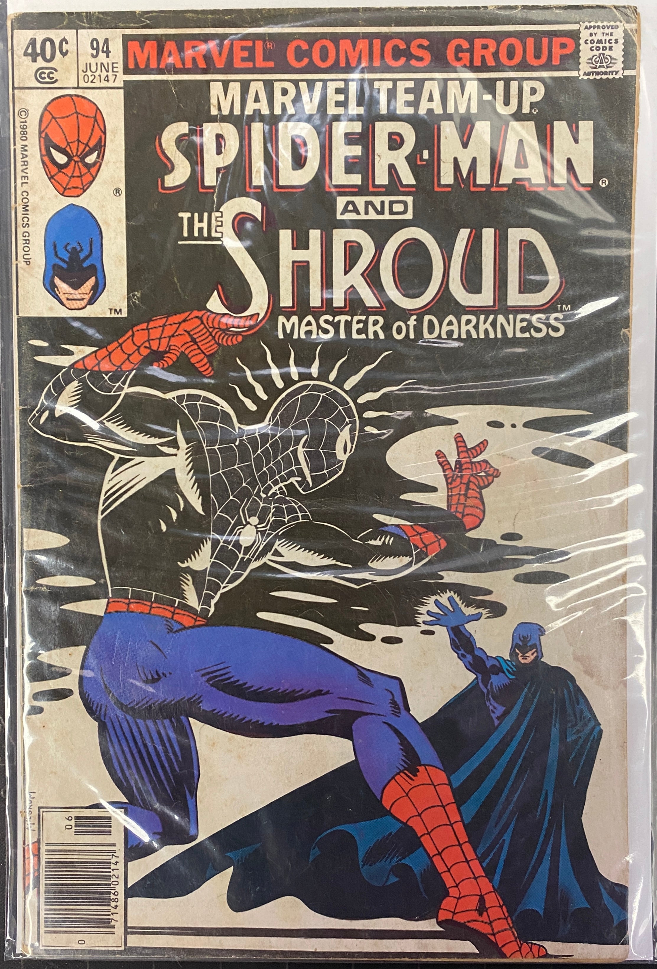 Marvel Team Up Spider Man and the Shroud 94 June Comic Book