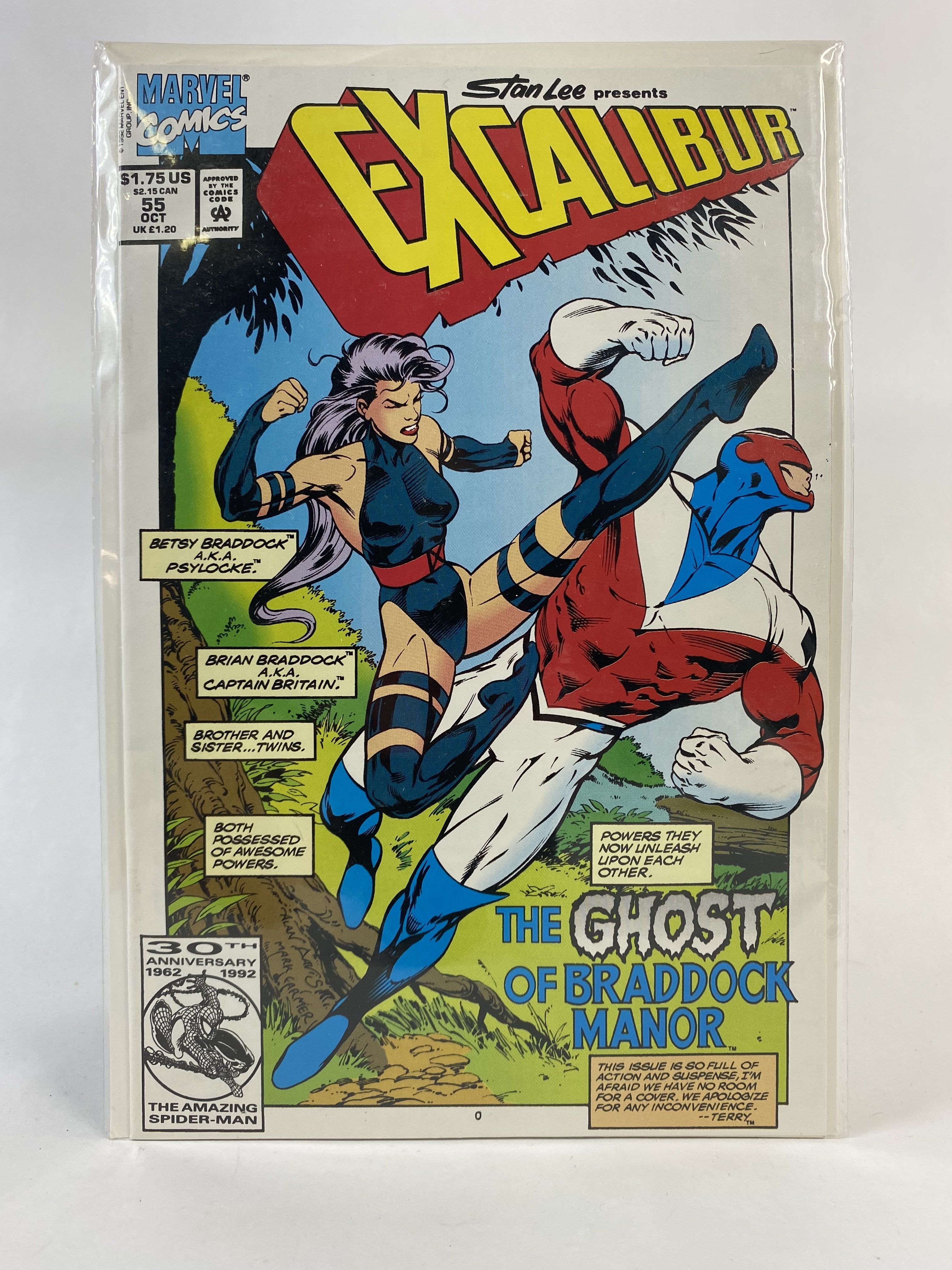 Excalibur The ghost of Braddock manor 55 Oct Marvel comics
