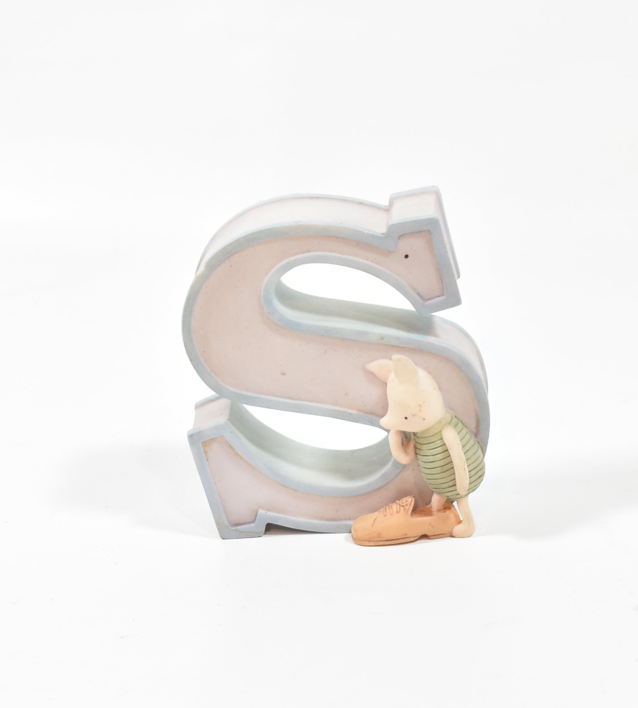 Classic Pooh Disney Michel Porcelain S Kids letter decor used 3 inch letter S