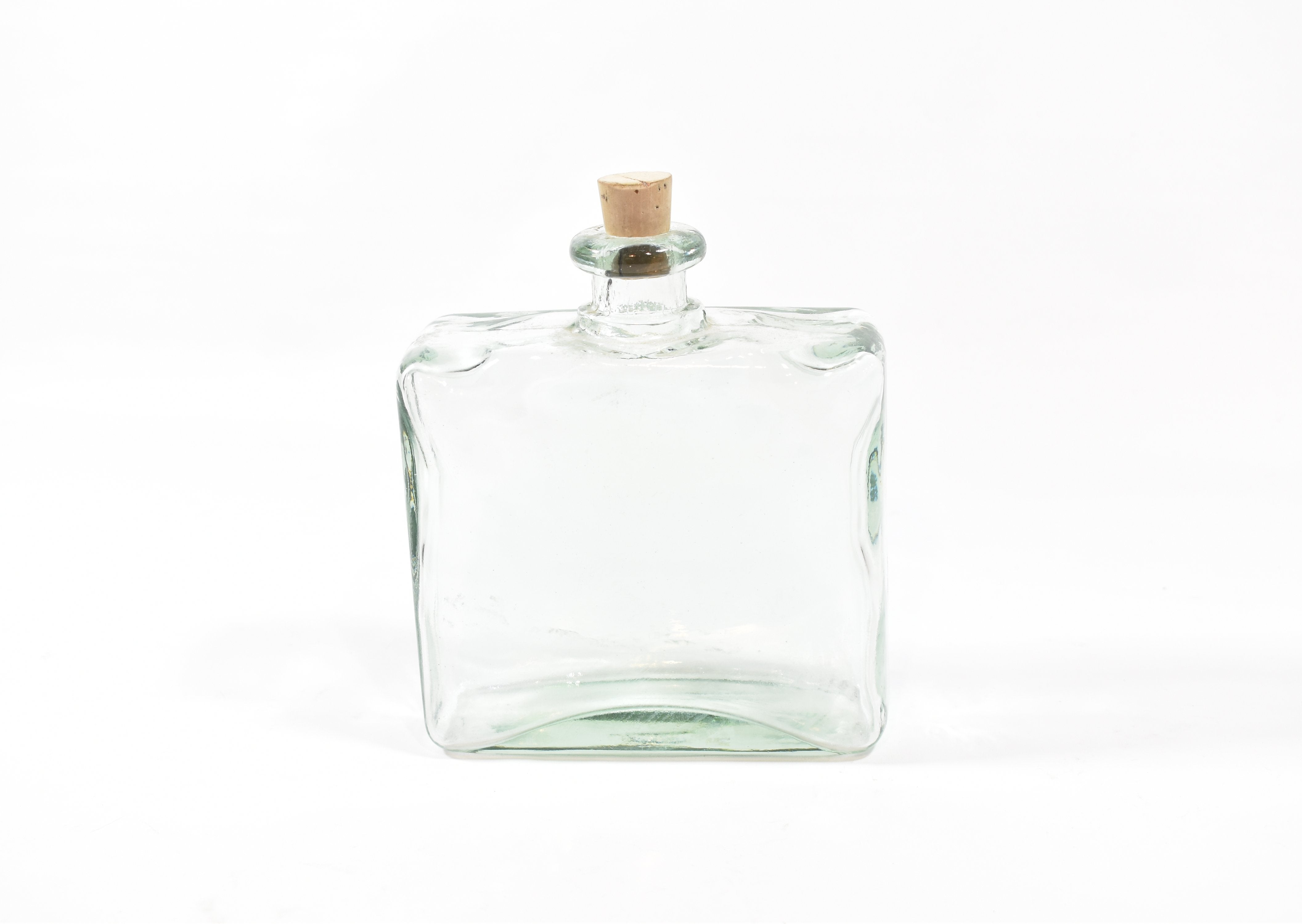 Glass Container Clear Corked Bottle 5 inch used