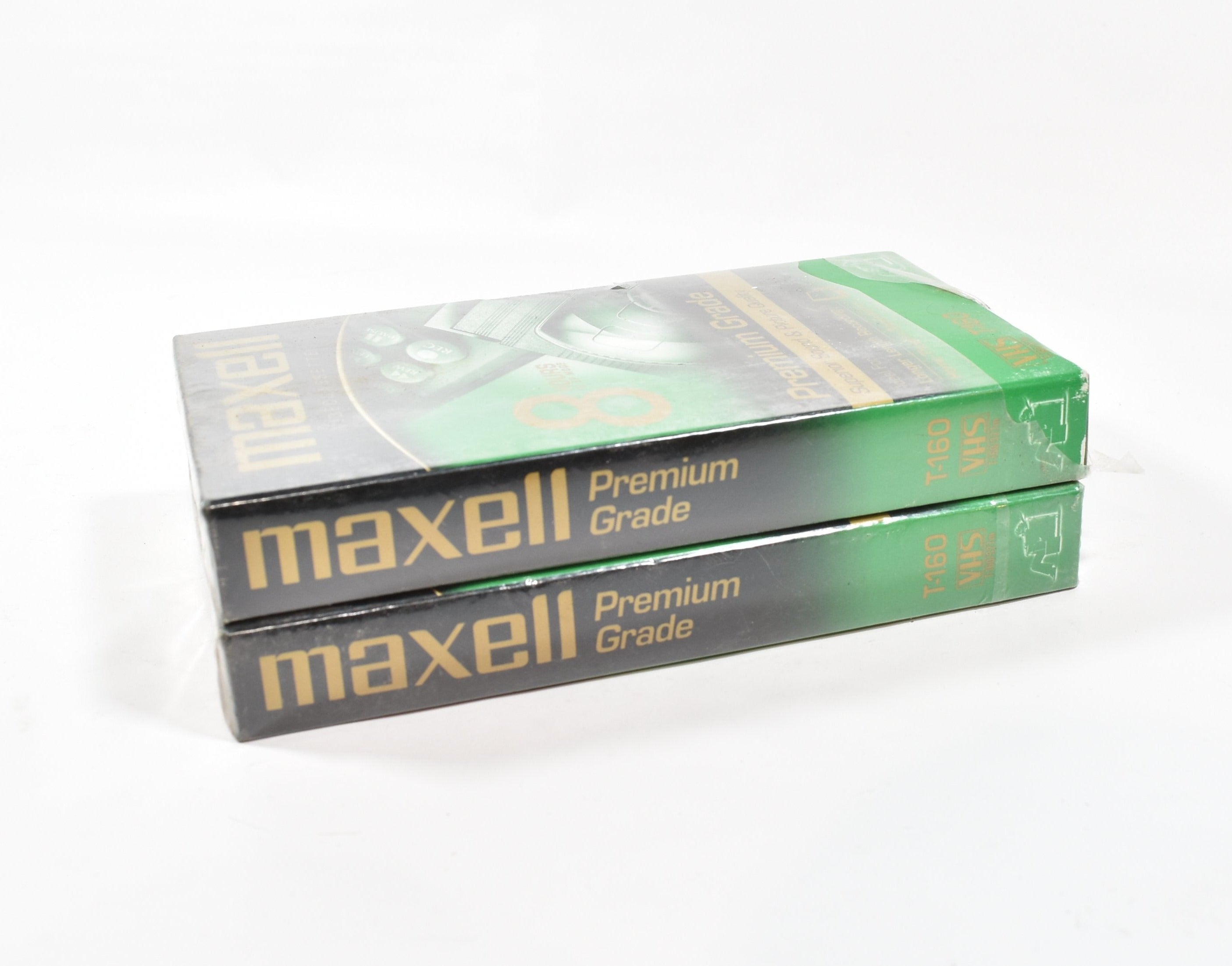 Maxell Video Cassette Premium Grade VHS T-160 Recording Tapes Set Unused