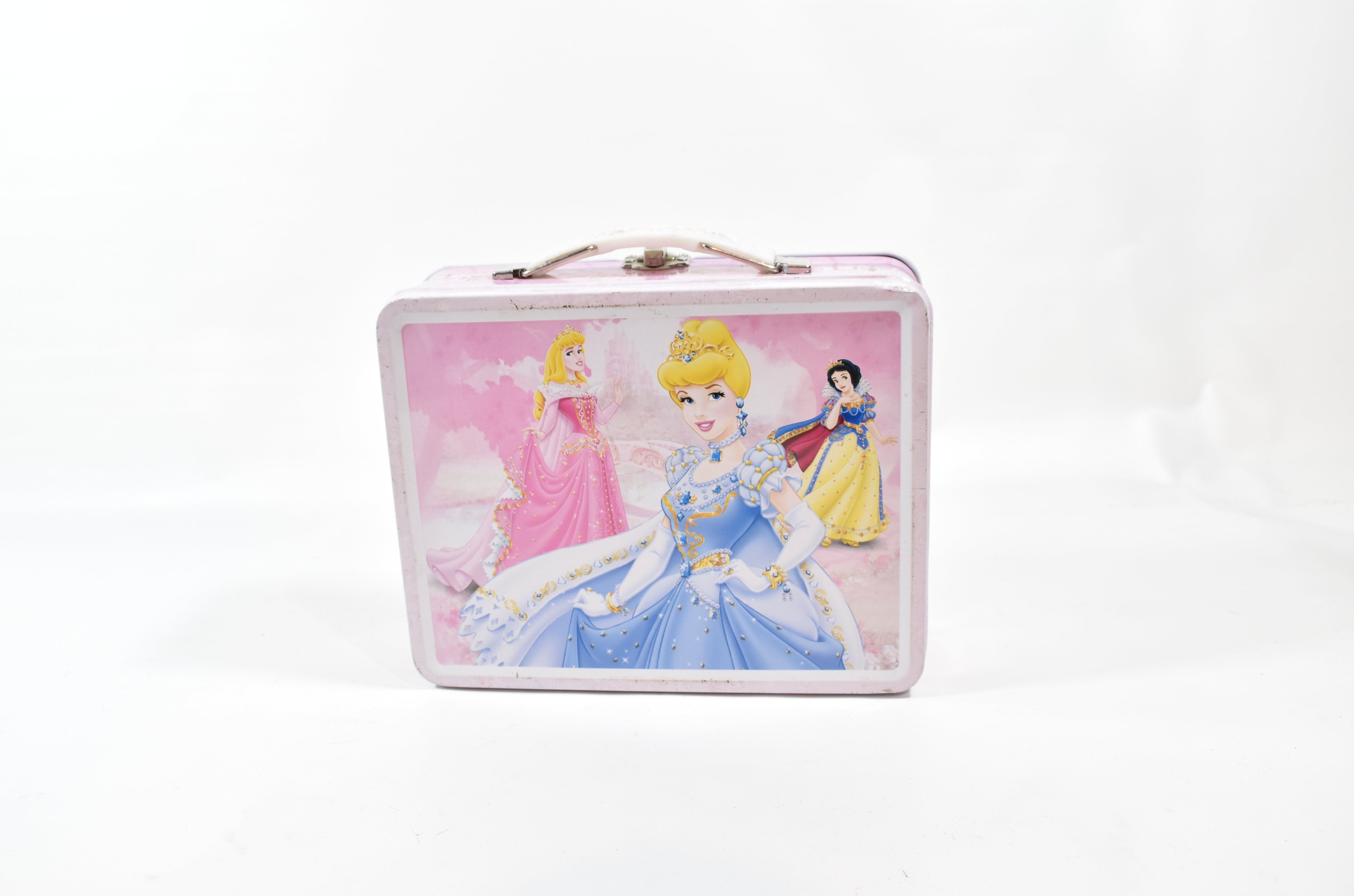 Tin Box Cinderella Lunch box Collectible Lunch tin Used Tiny box Company 7 x 6