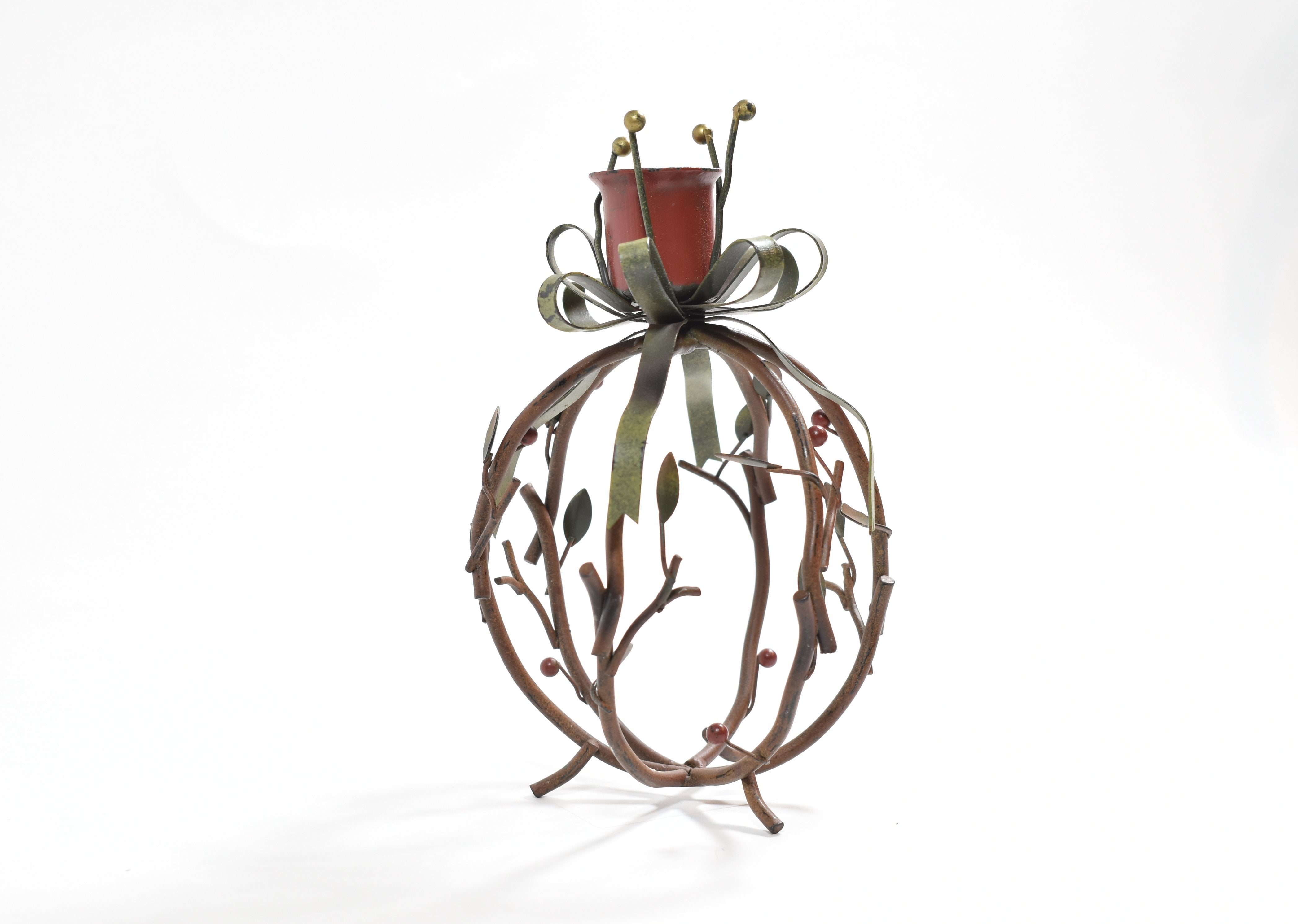 Christmas candle Holder Holiday Decor used