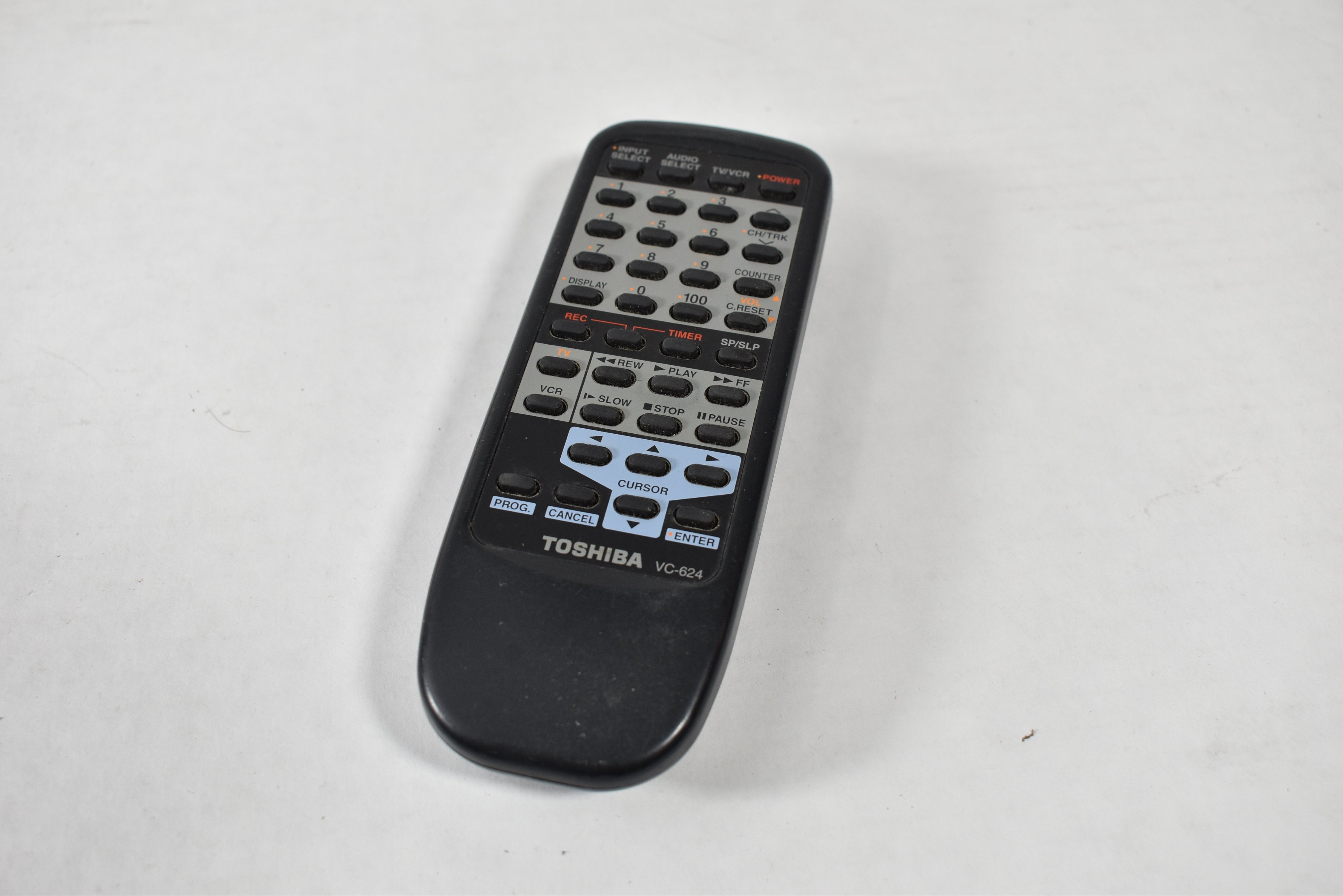 Toshiba VC-624 Remote Control Black Remote VCR TV